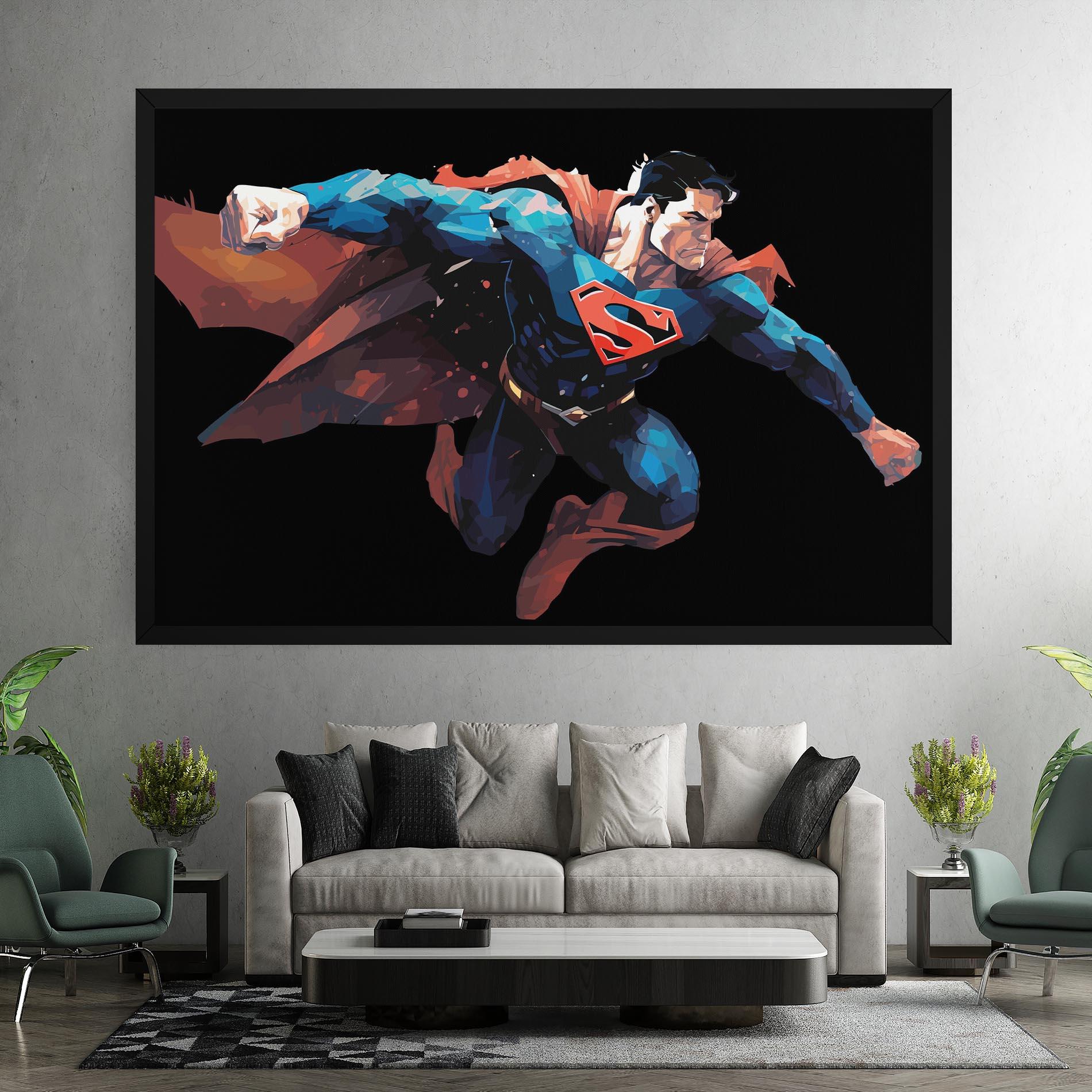 Tablou Canvas Superman Jump mockup 7