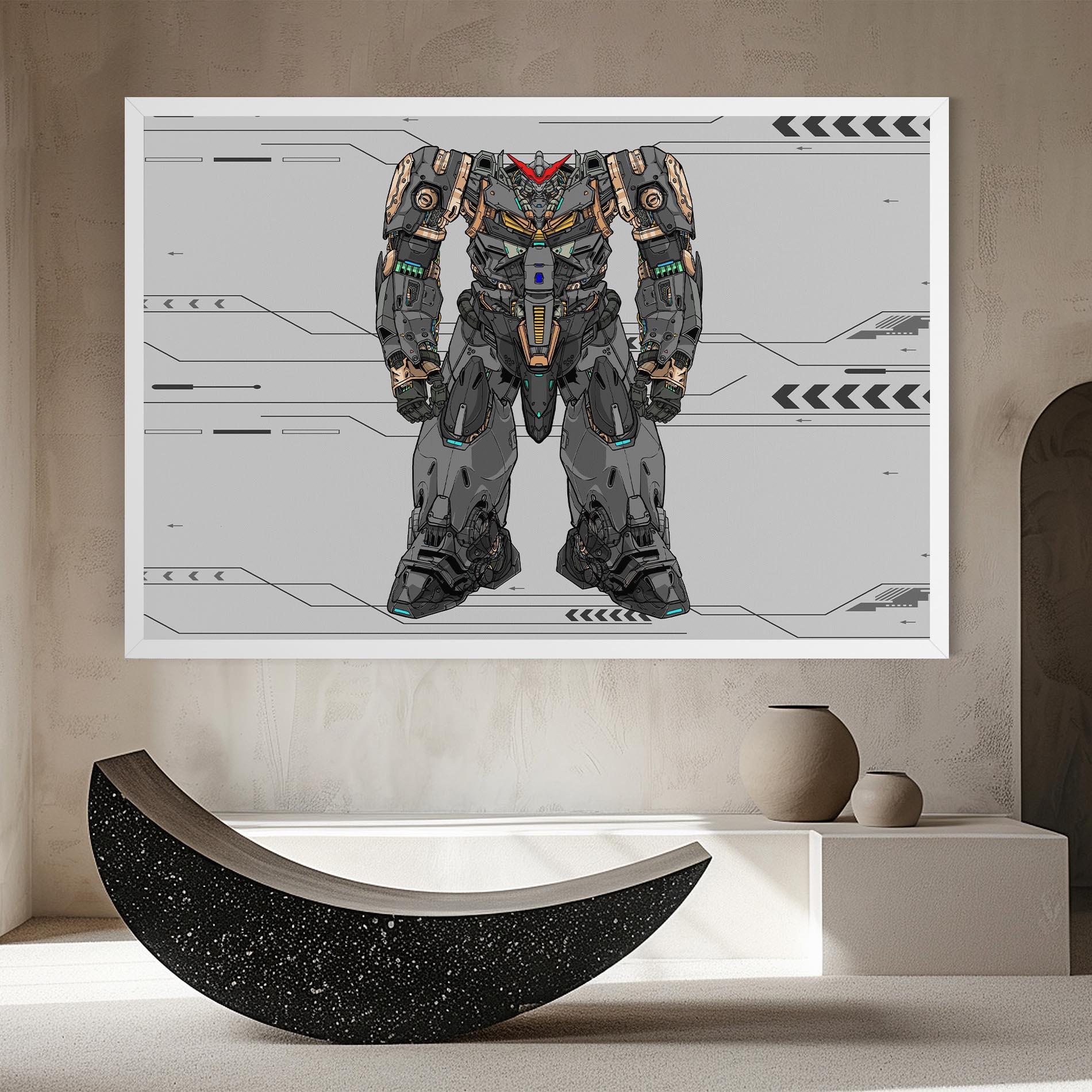 Tablou Canvas Big Grey Robot mockup 8