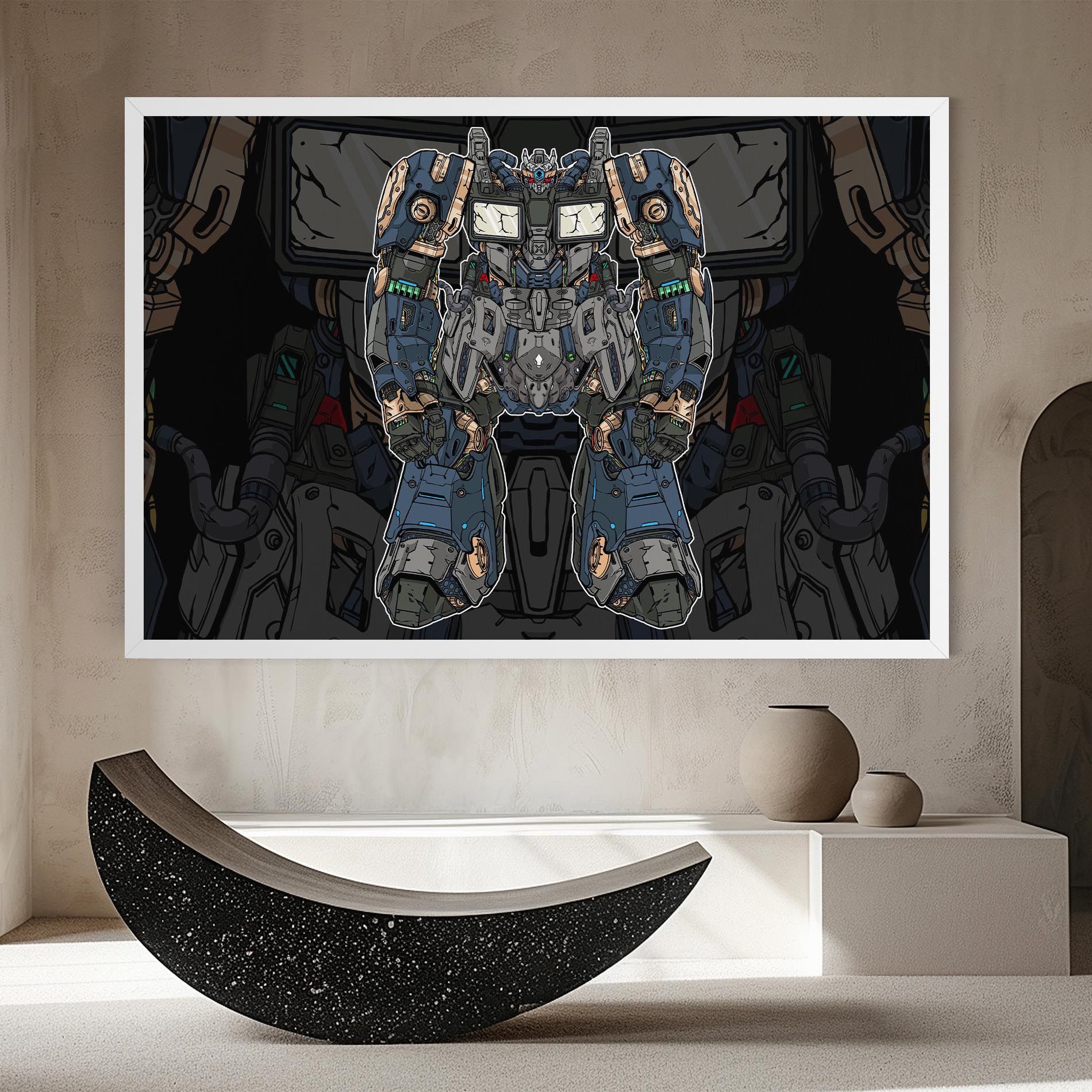 Blue Green Robot mockup 8