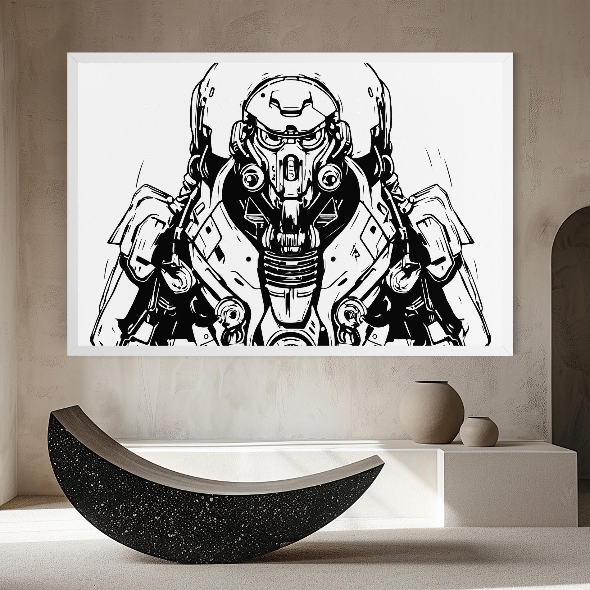 Tablou Canvas Military Robot mockup 8