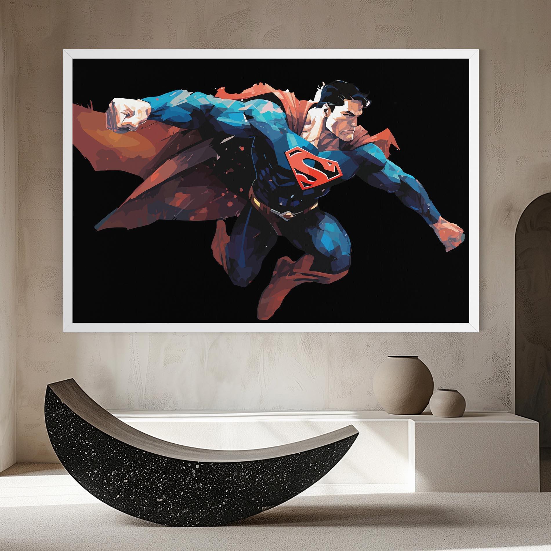 Tablou Canvas Superman Jump mockup 8