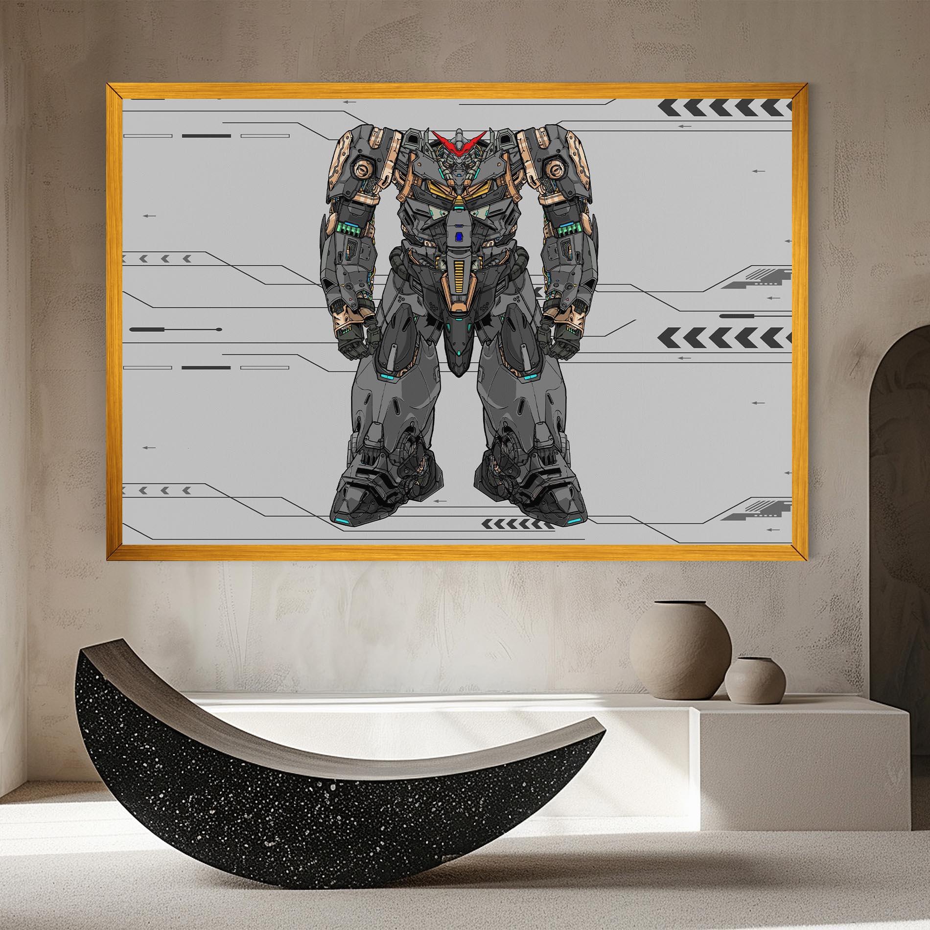 Tablou Canvas Big Grey Robot mockup 8
