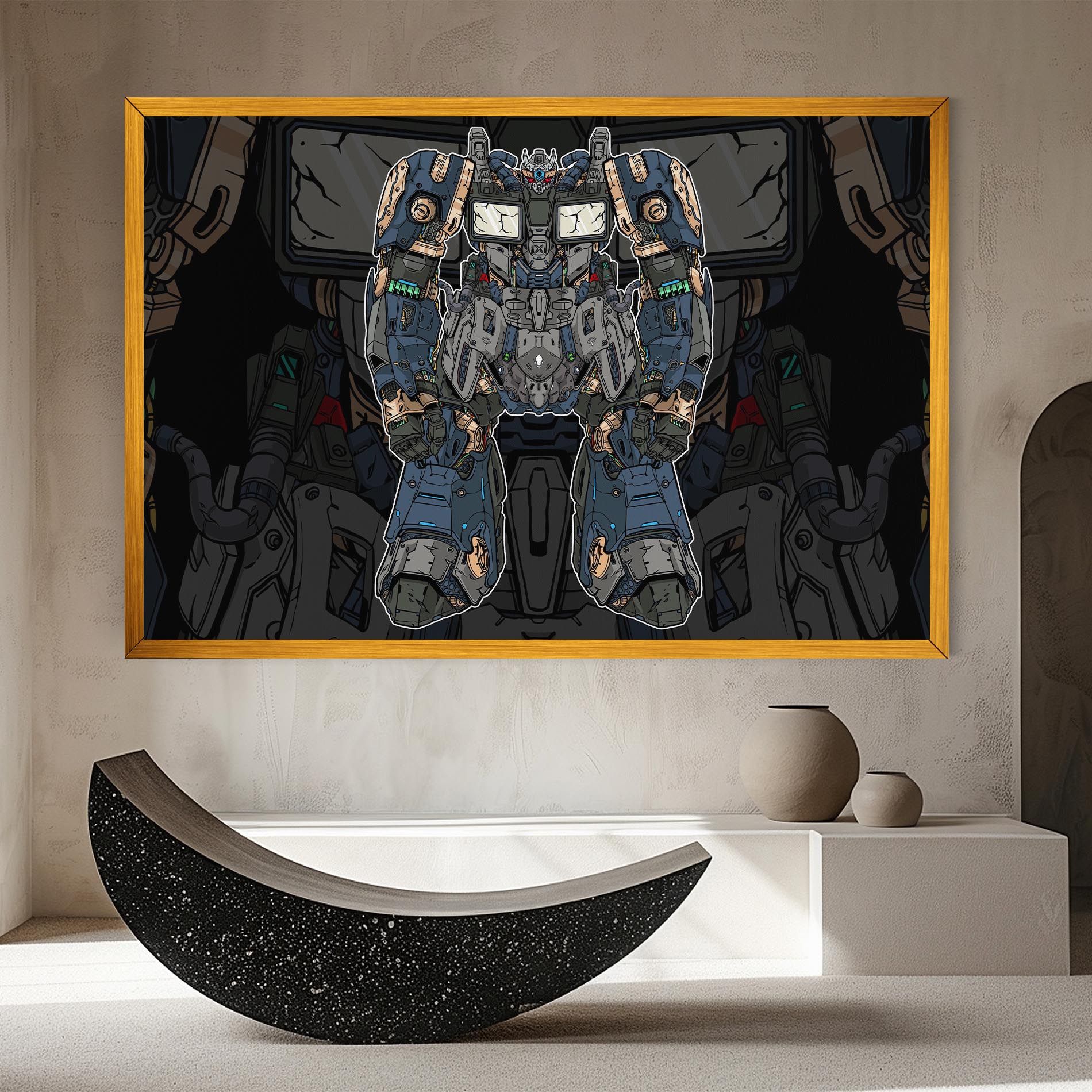 Blue Green Robot mockup 8
