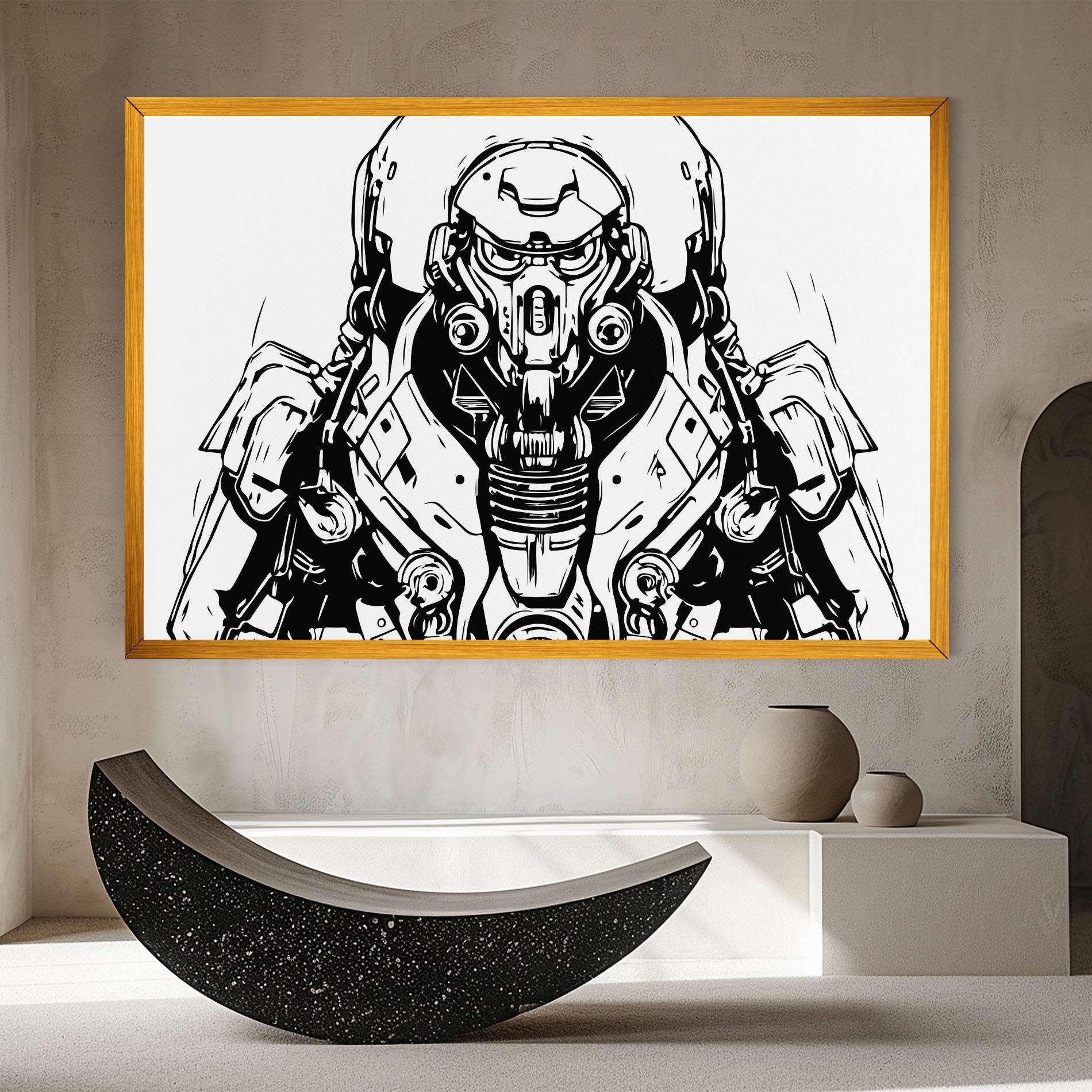 Tablou Canvas Military Robot mockup 8