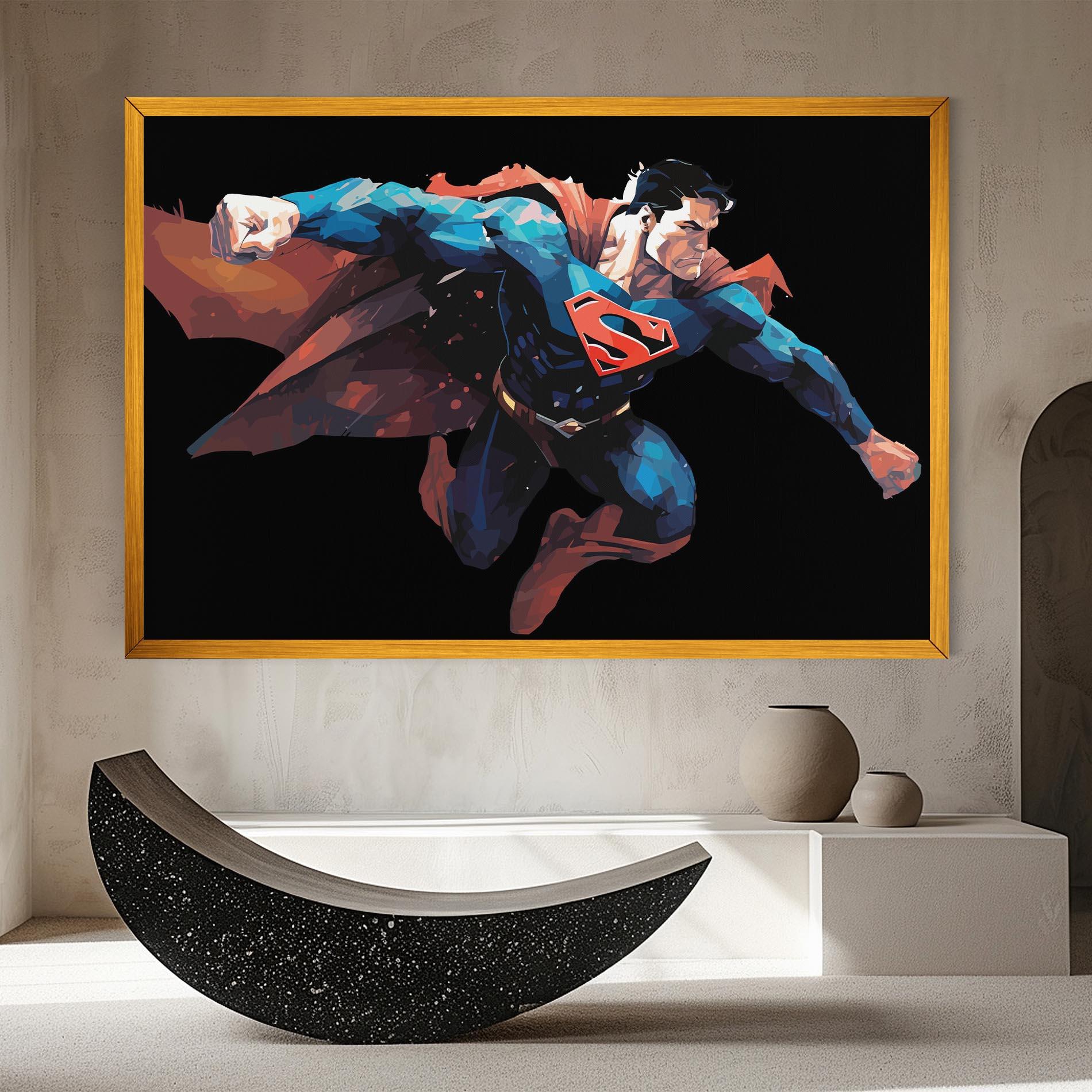Tablou Canvas Superman Jump mockup 8