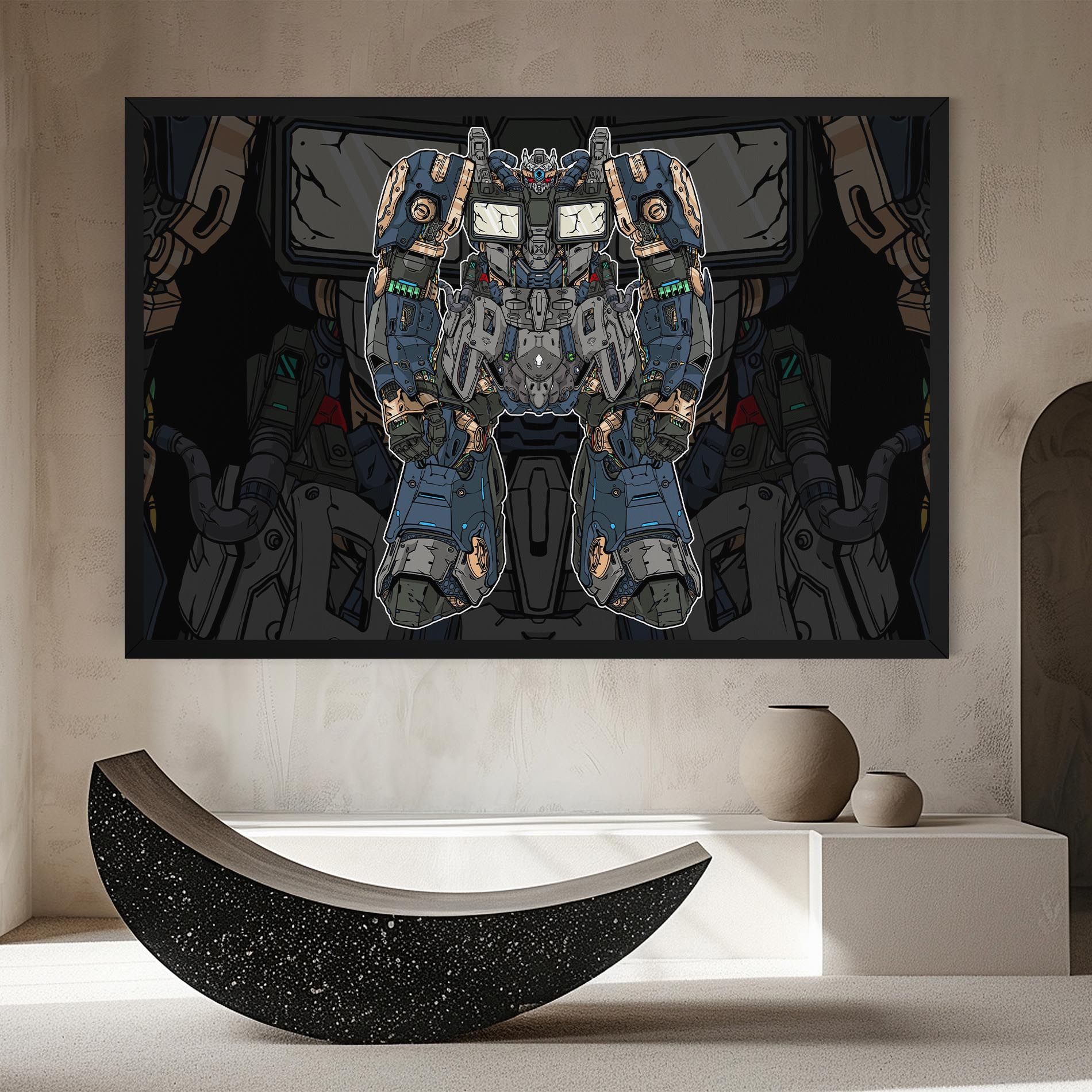 Blue Green Robot mockup 8