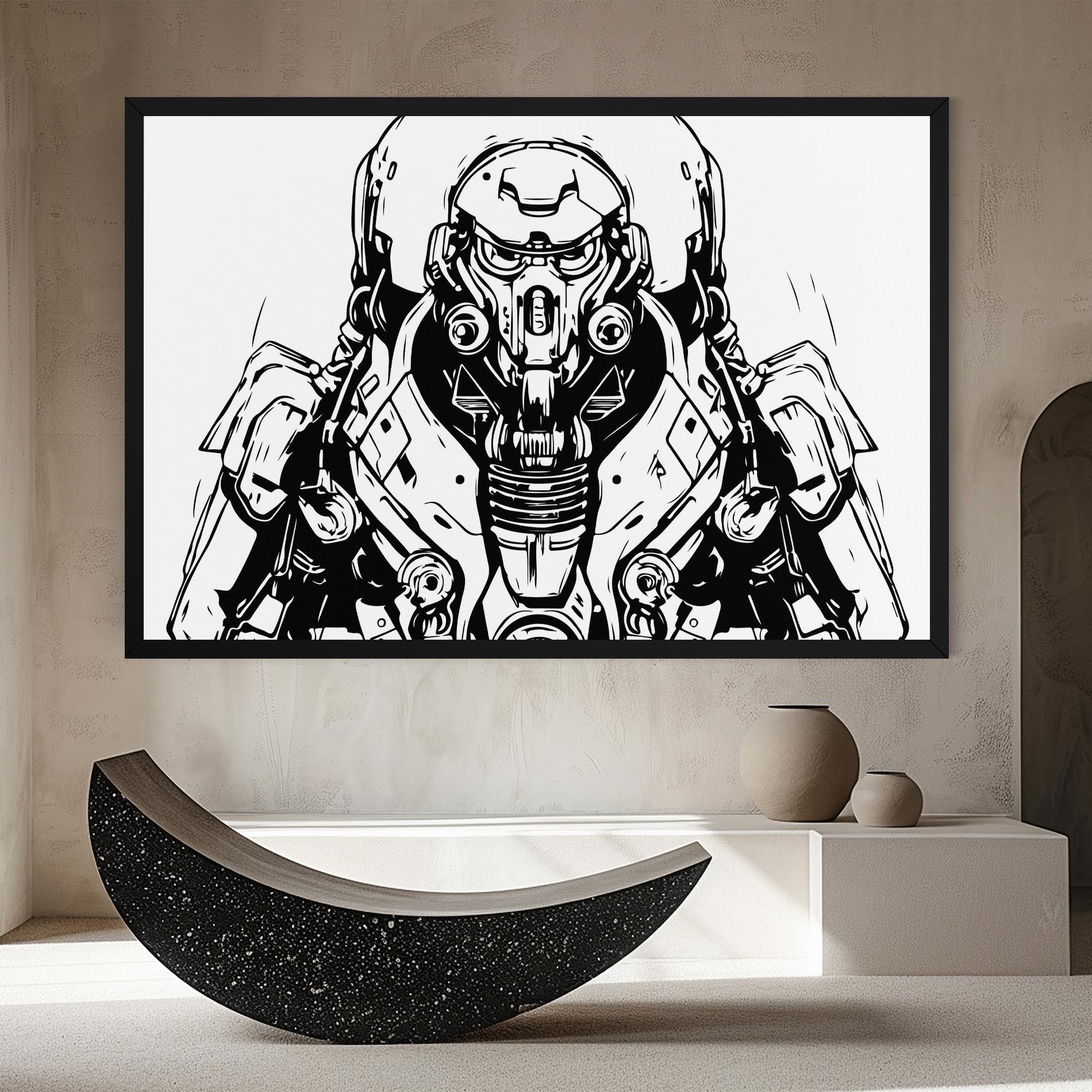 Tablou Canvas Military Robot mockup 8