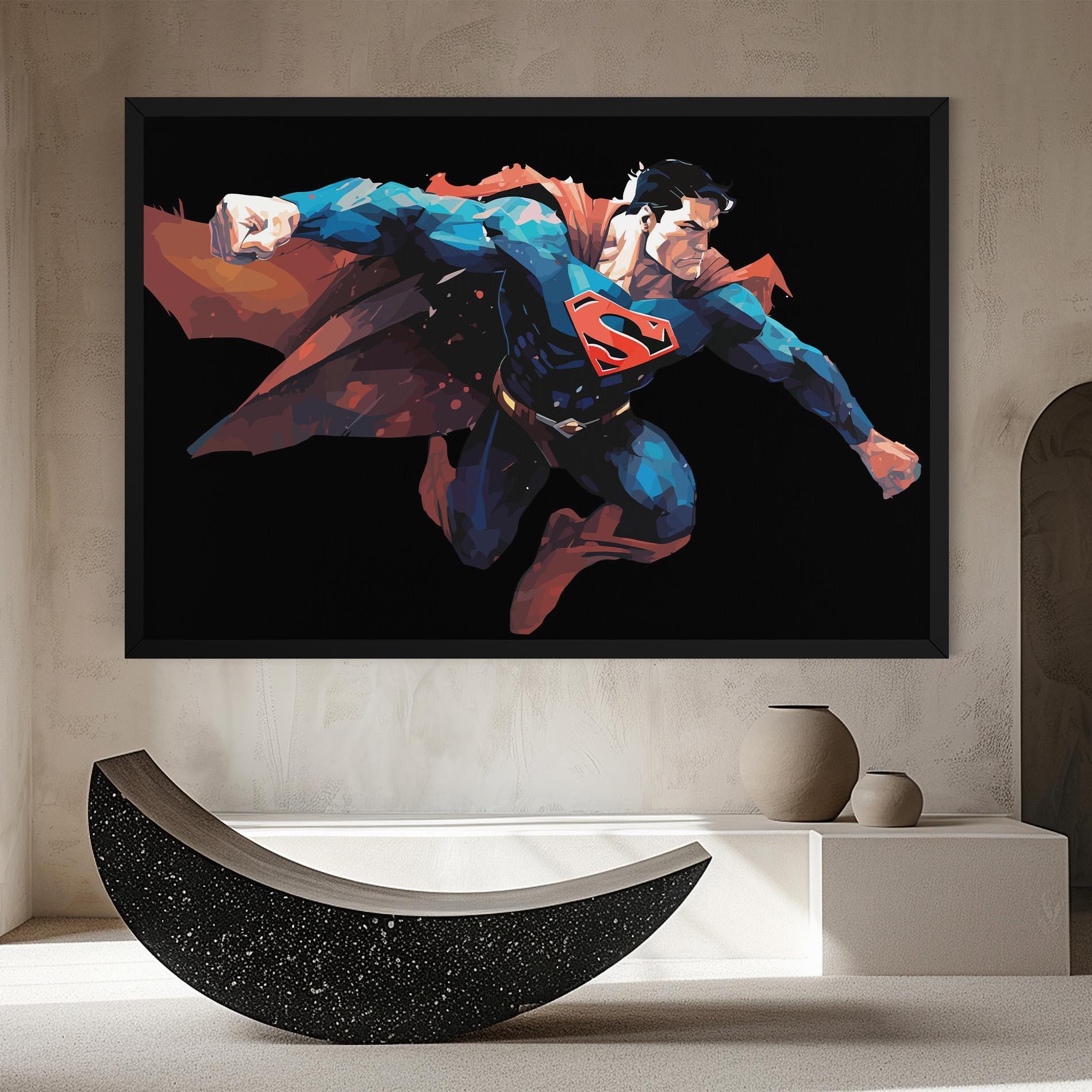 Tablou Canvas Superman Jump mockup 8