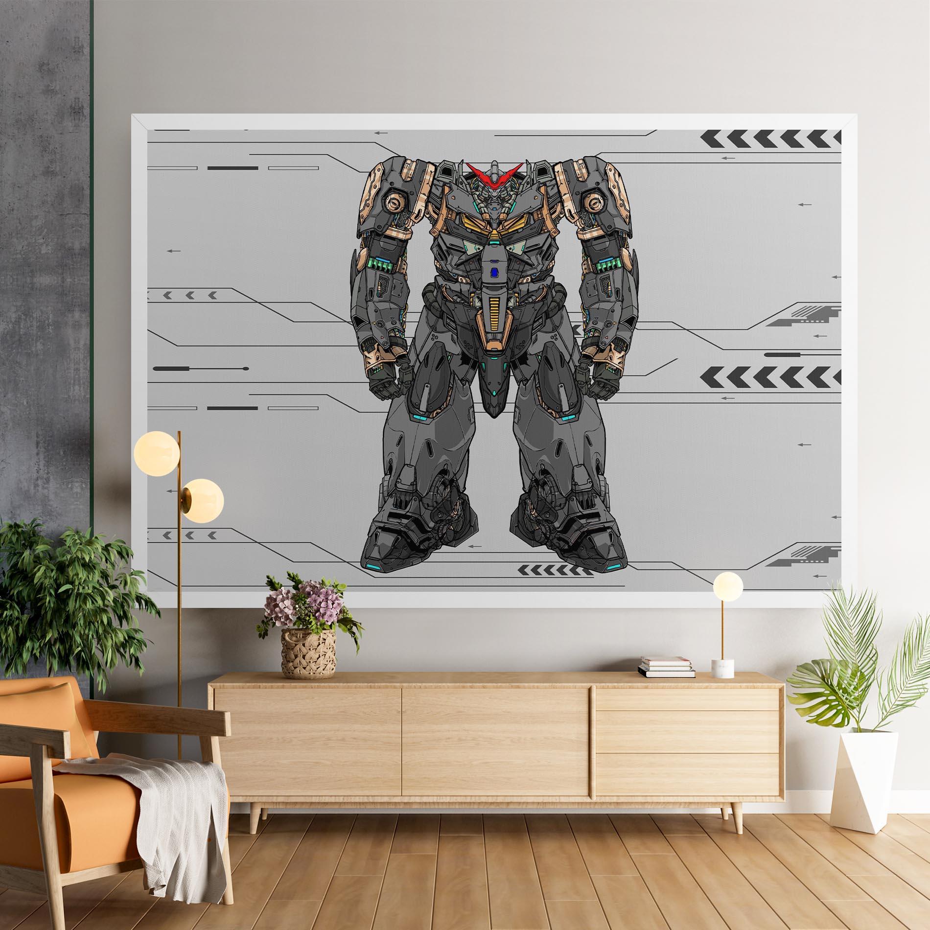 Tablou Canvas Big Grey Robot mockup 9