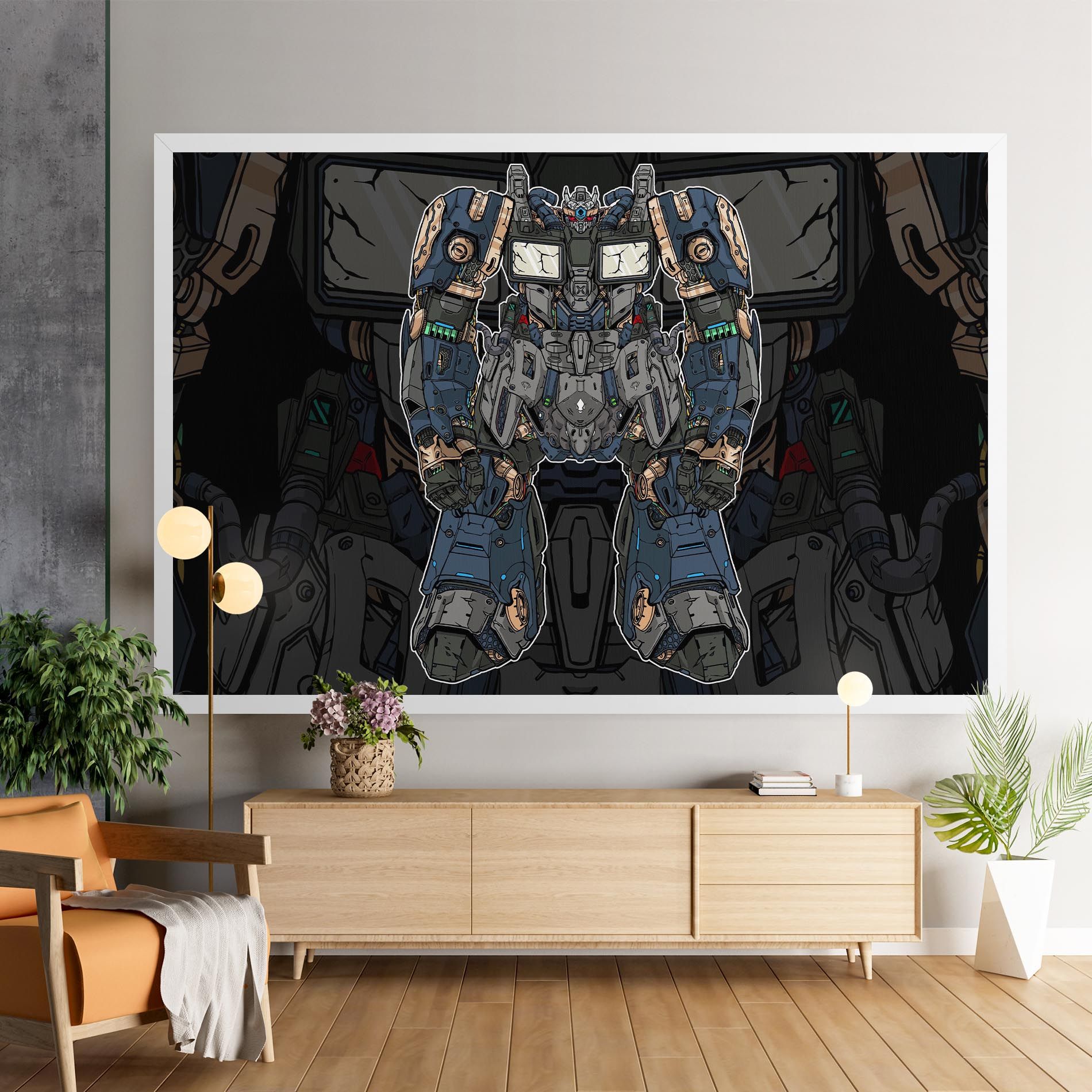 Blue Green Robot mockup 9