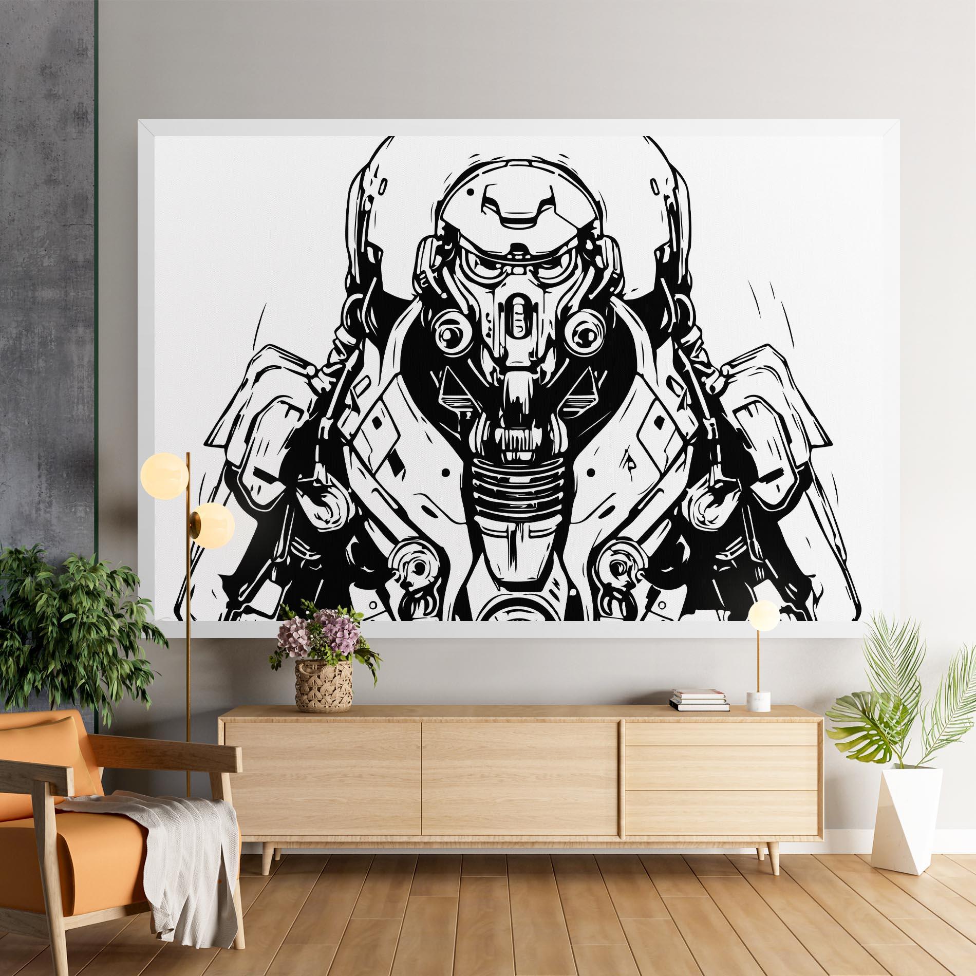 Tablou Canvas Military Robot mockup 9