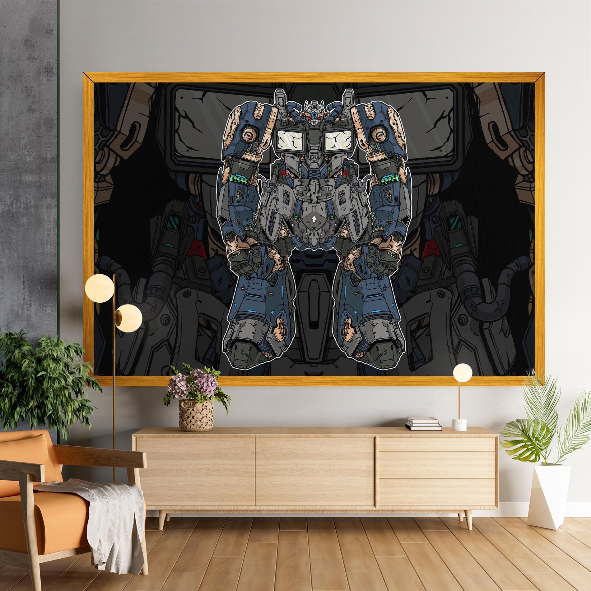 Blue Green Robot mockup 9