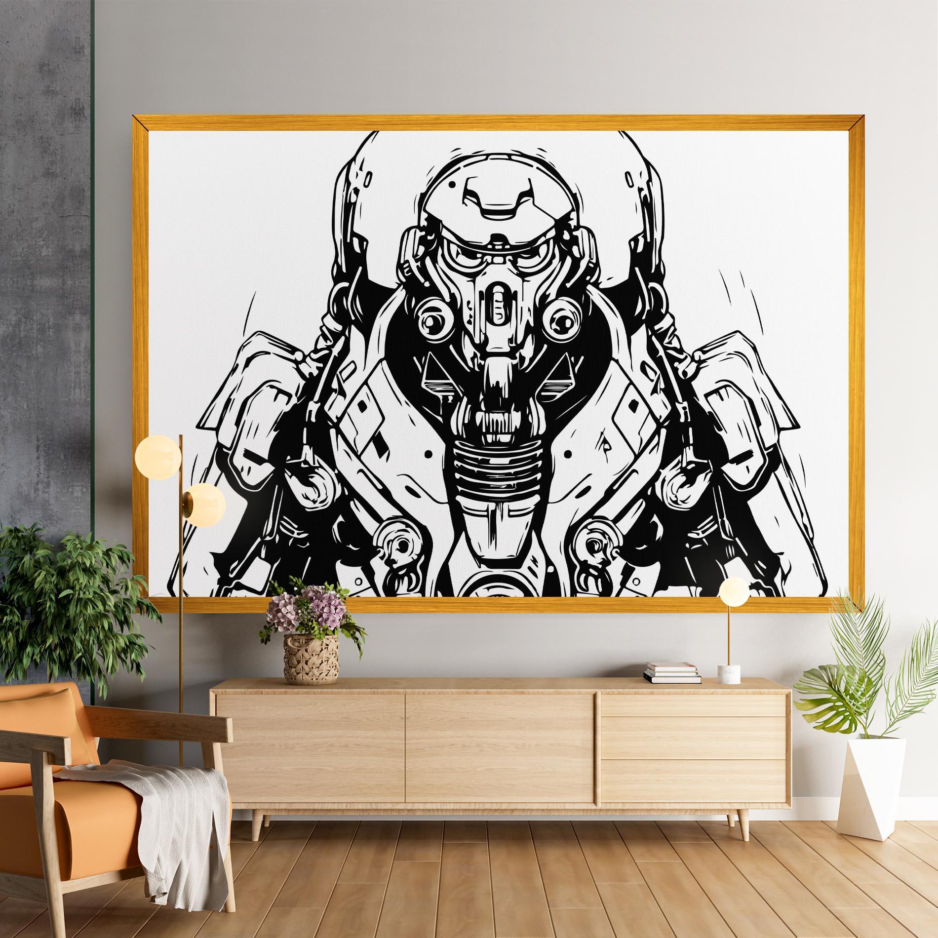 Tablou Canvas Military Robot mockup 9