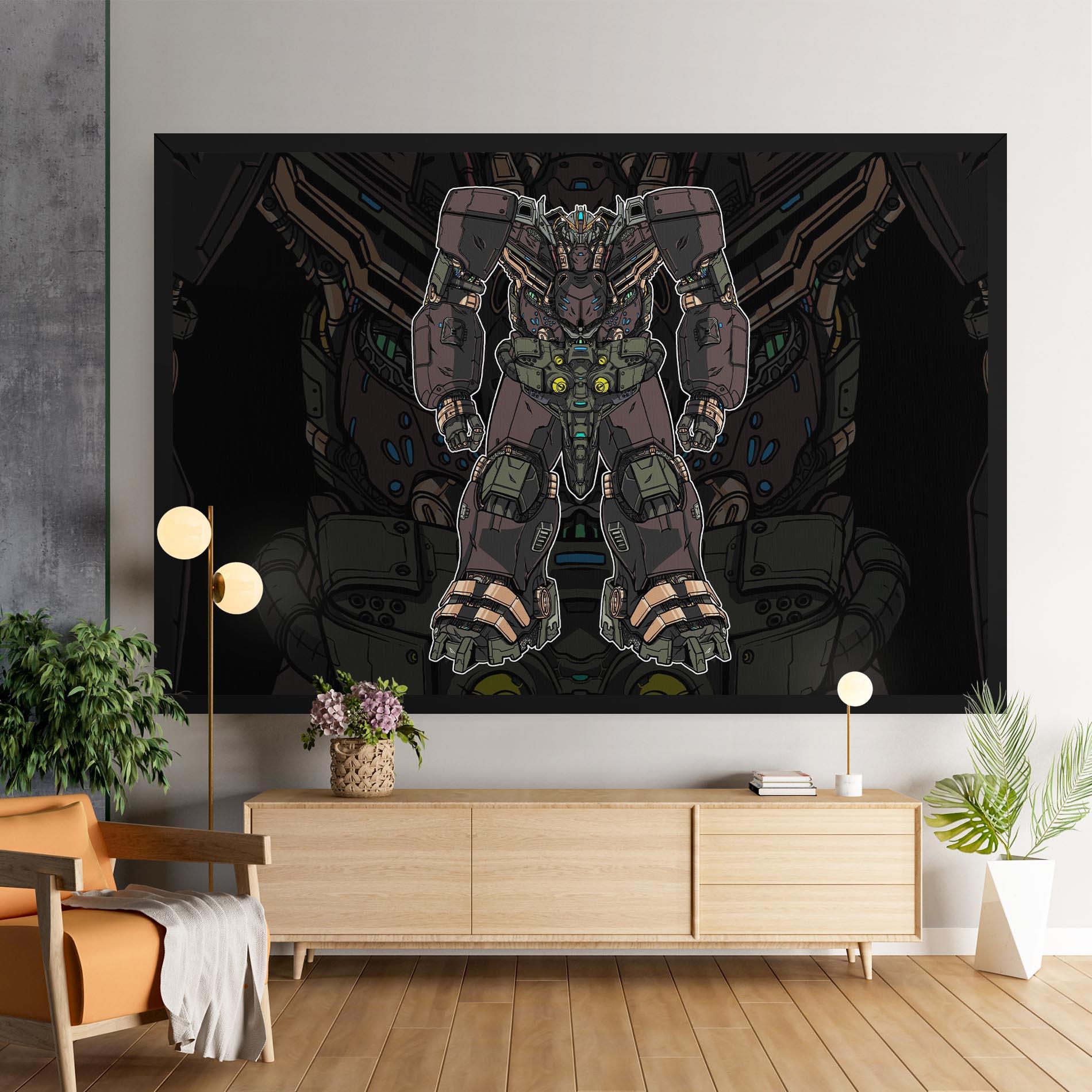 Tablou Canvas Brown Grey Robot mockup 9