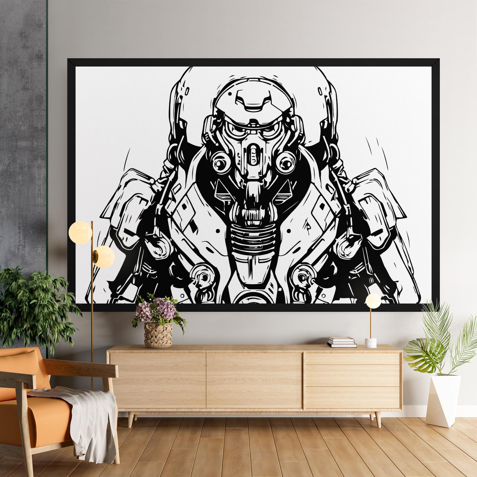 Tablou Canvas Military Robot mockup 9