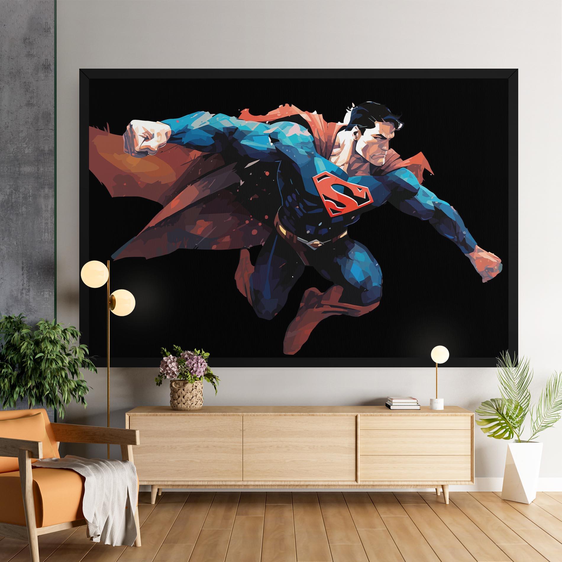 Tablou Canvas Superman Jump mockup 9