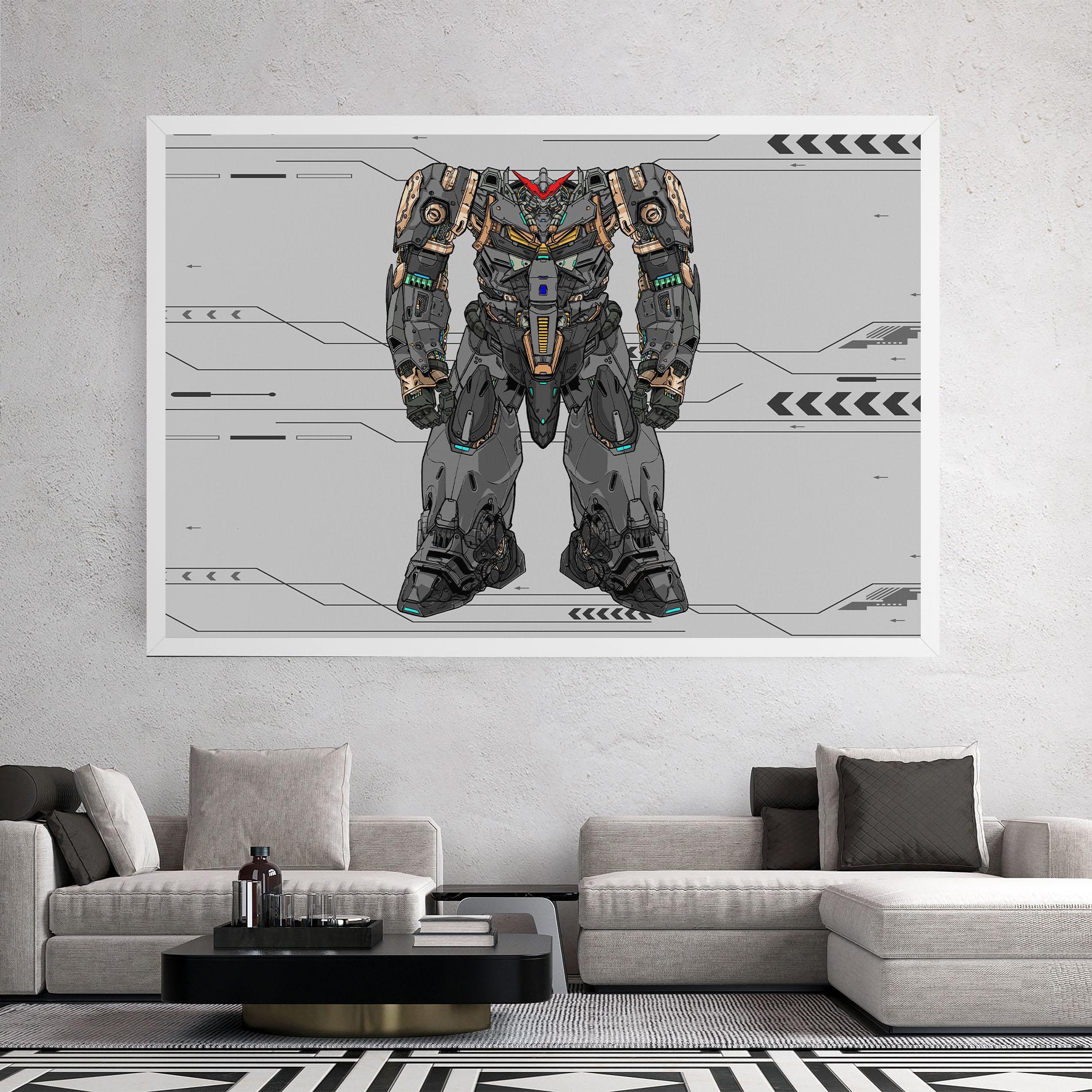 Tablou Canvas Big Grey Robot mockup 2