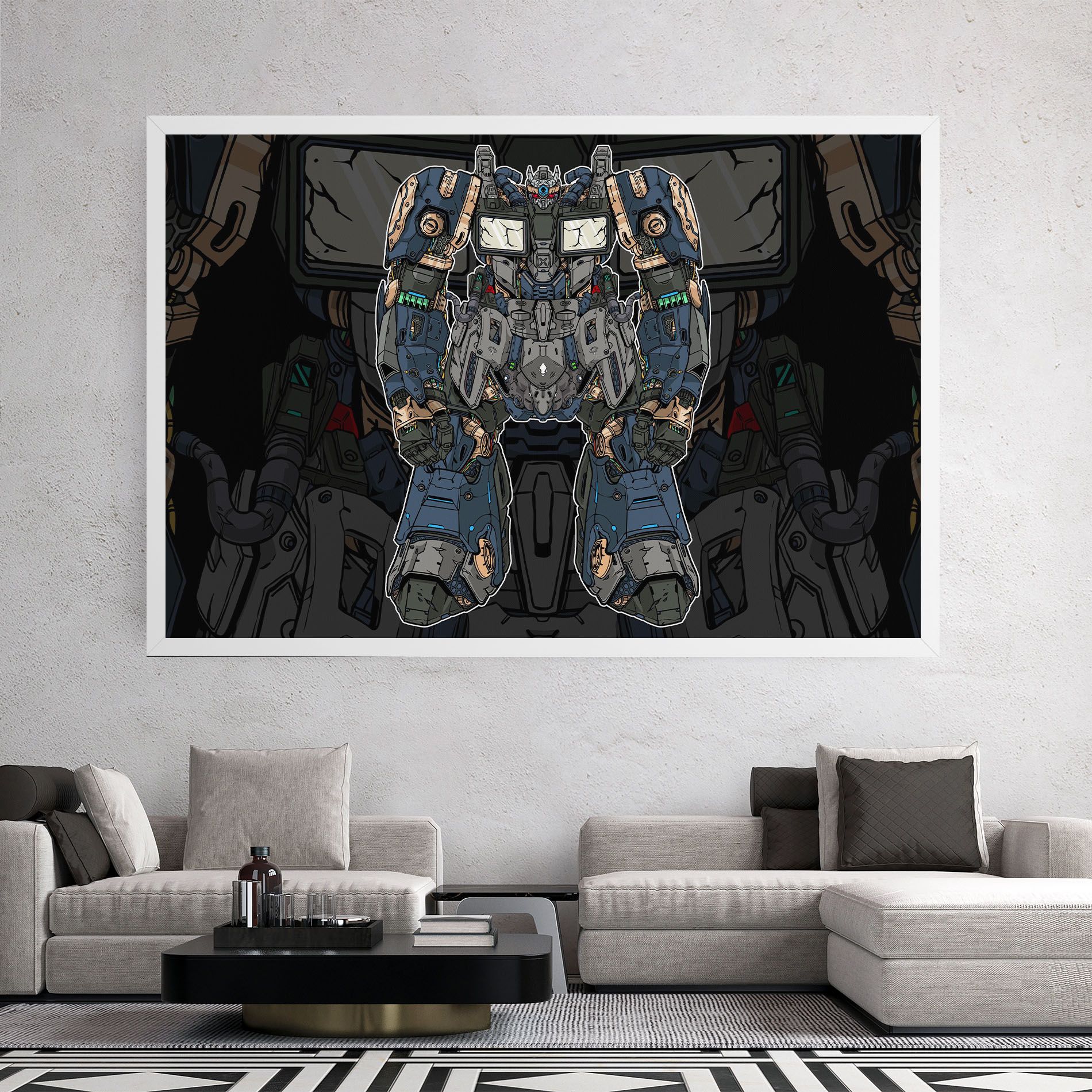 Blue Green Robot mockup 2