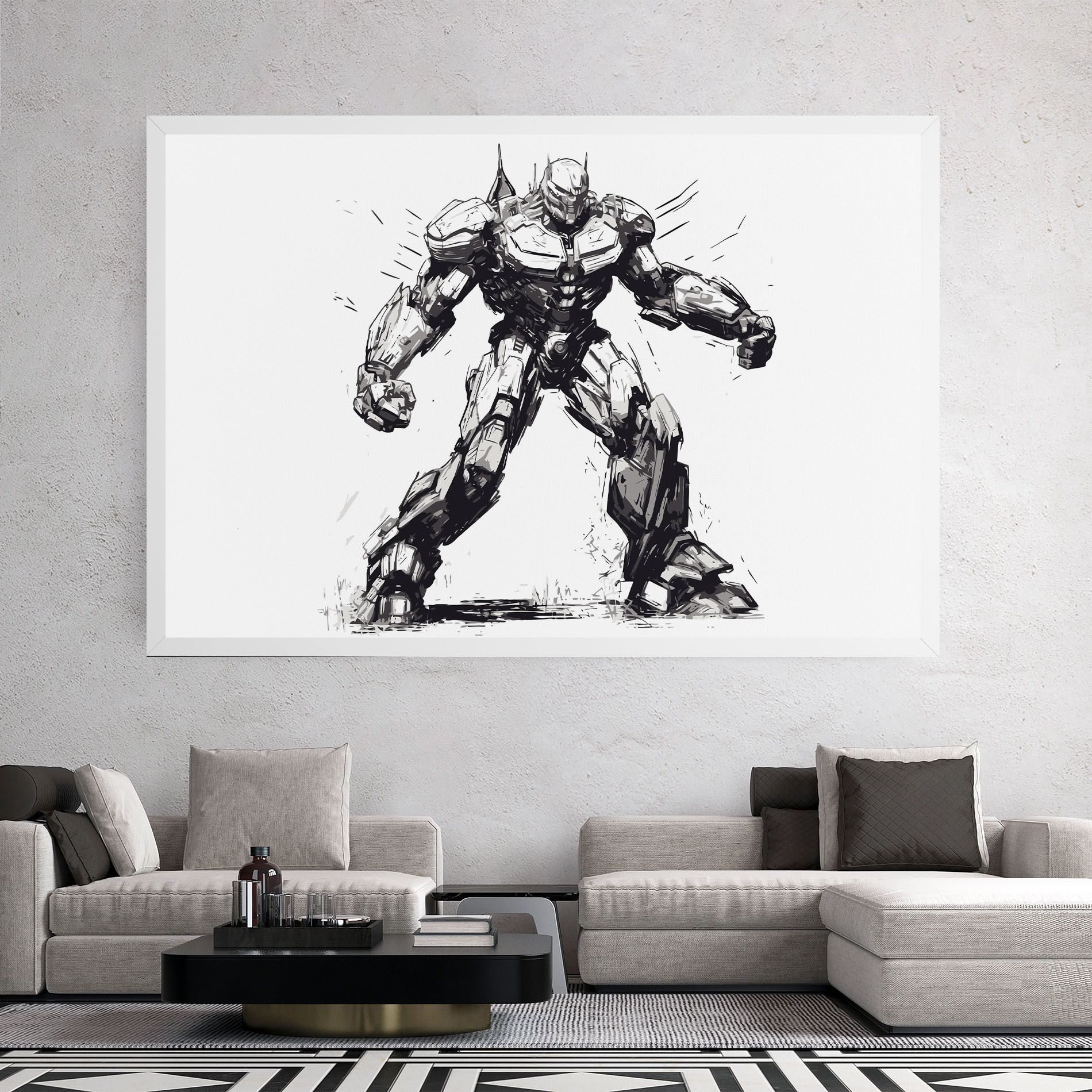 Grey White Robot mockup 2