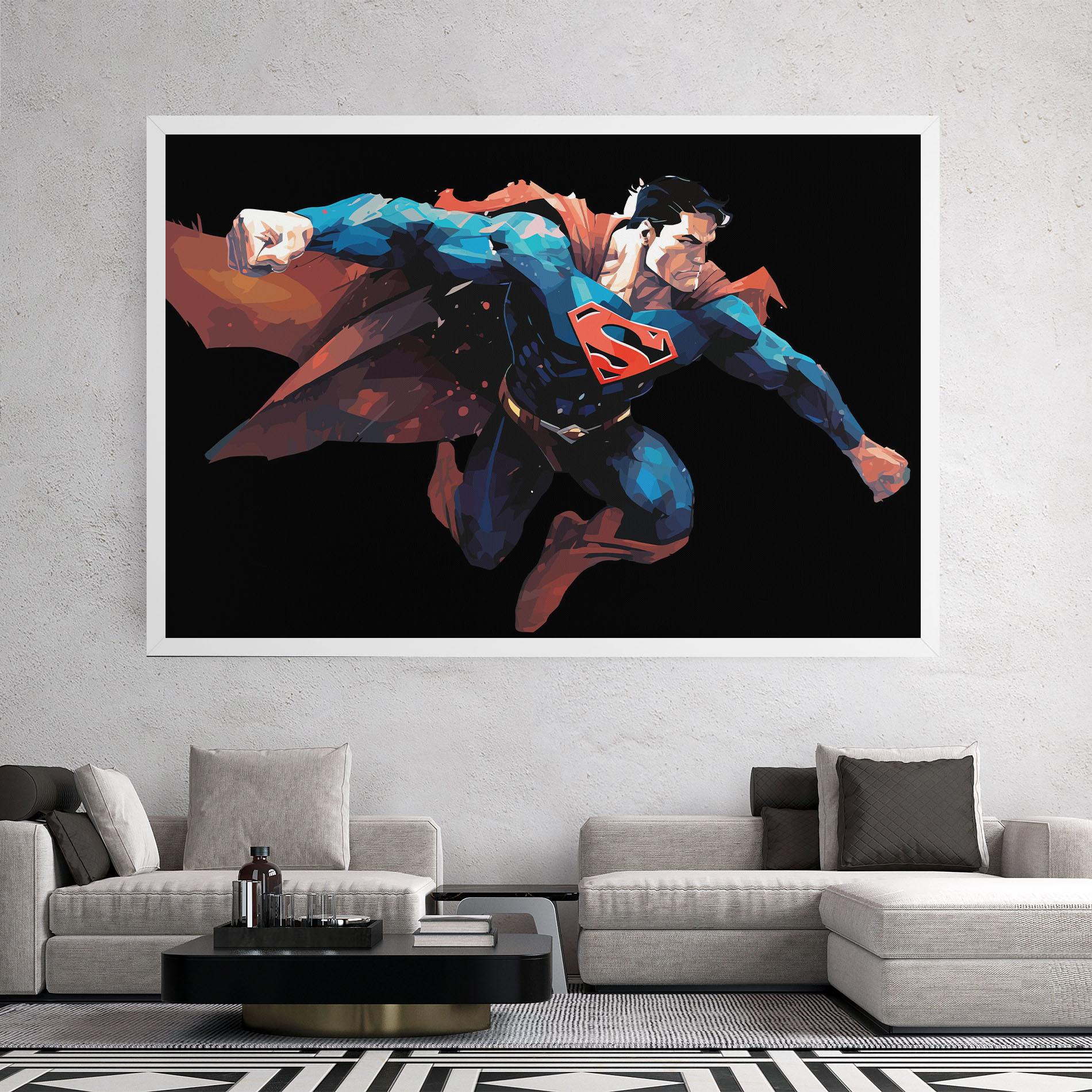 Tablou Canvas Superman Jump mockup 2