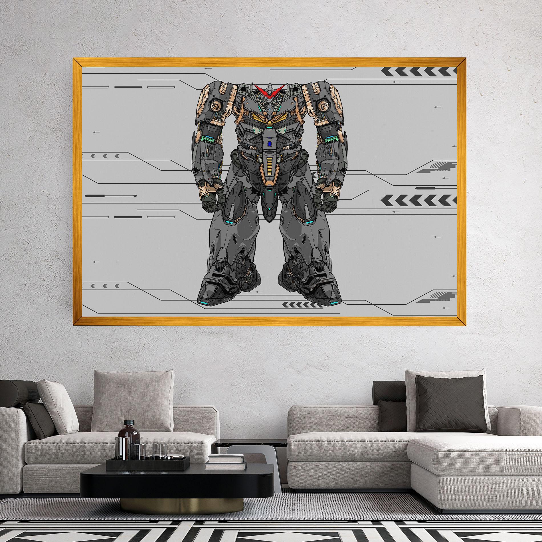 Tablou Canvas Big Grey Robot mockup 2