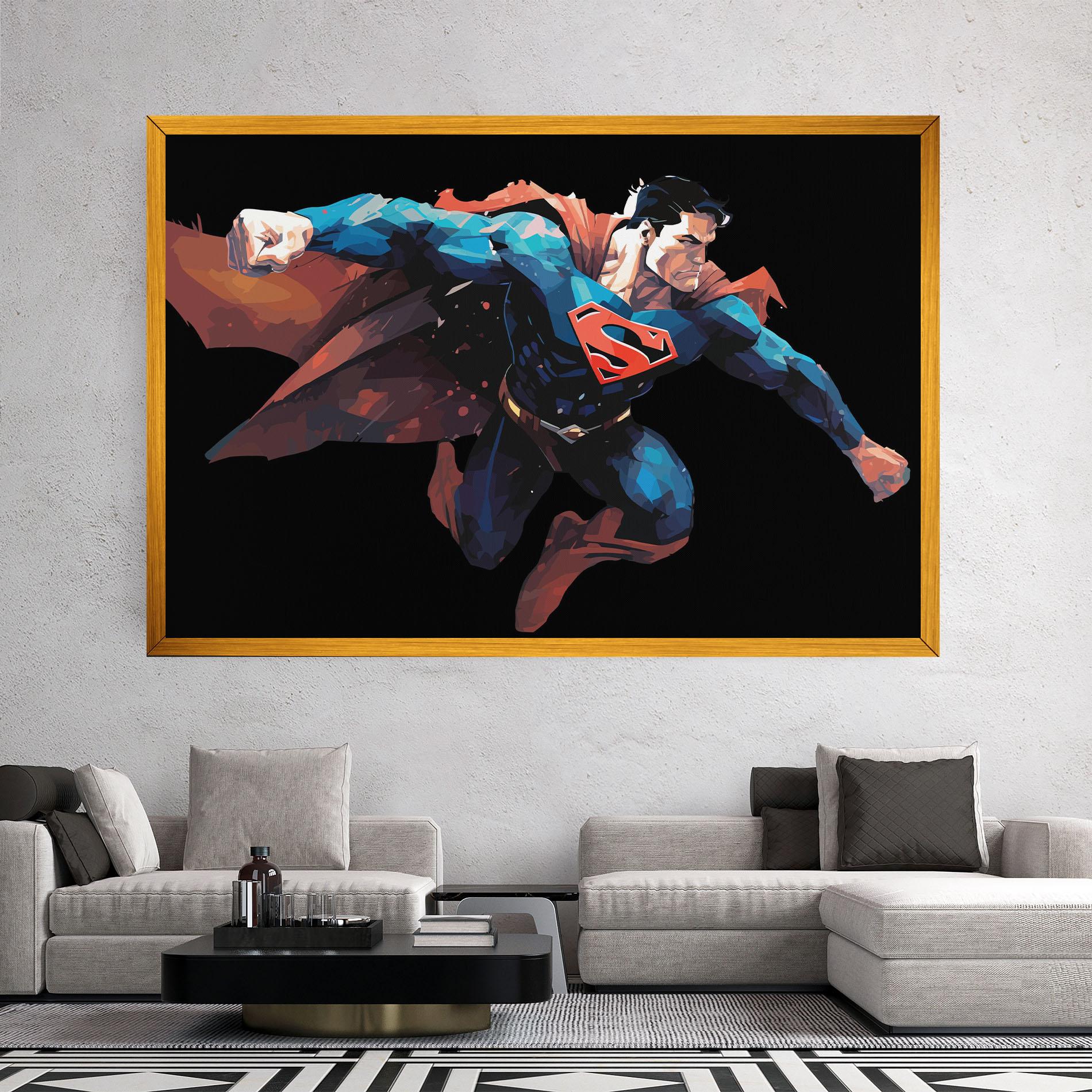 Tablou Canvas Superman Jump mockup 2