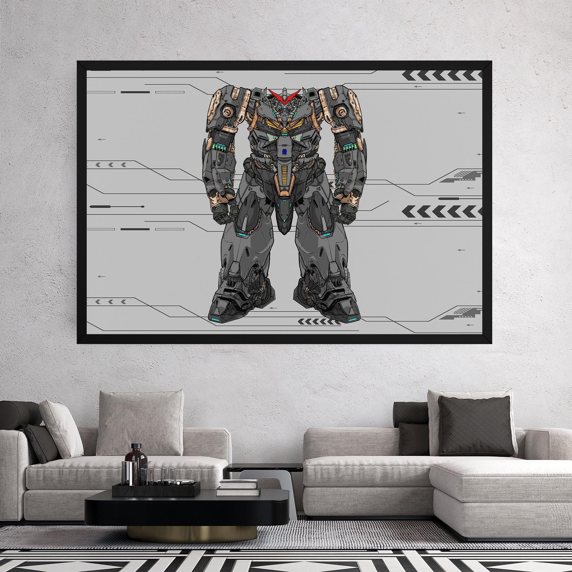 Tablou Canvas Big Grey Robot mockup 2
