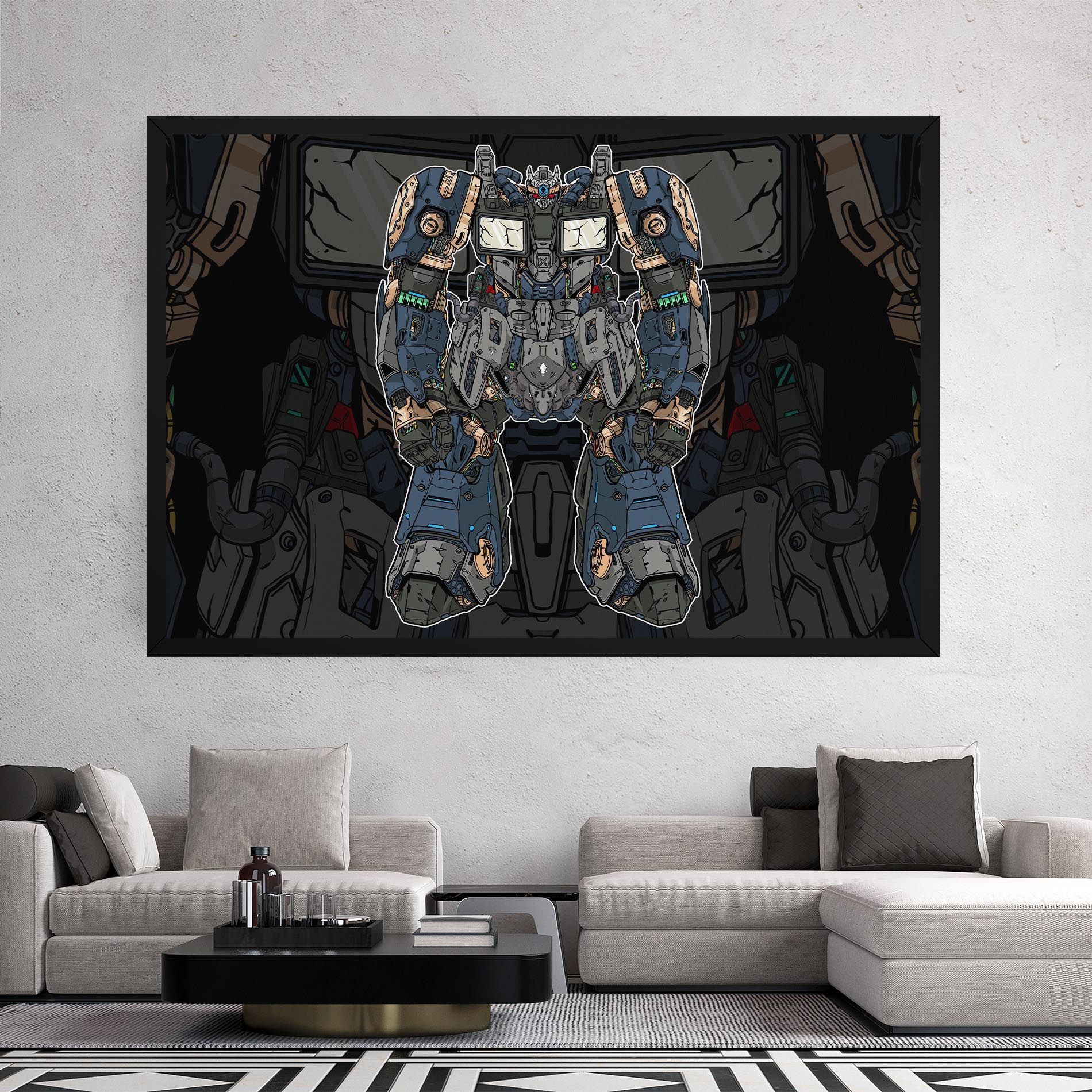 Blue Green Robot mockup 2