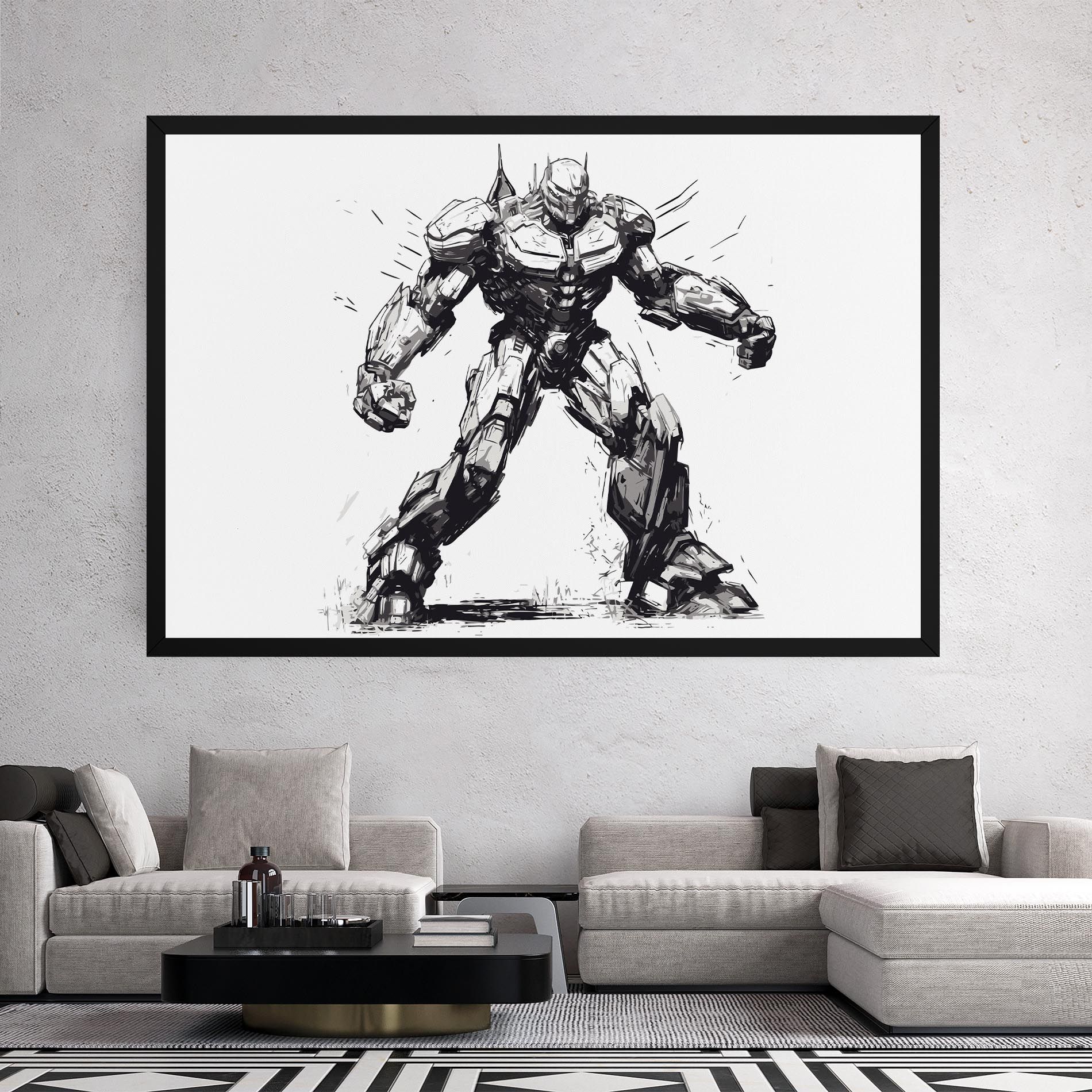 Grey White Robot mockup 2