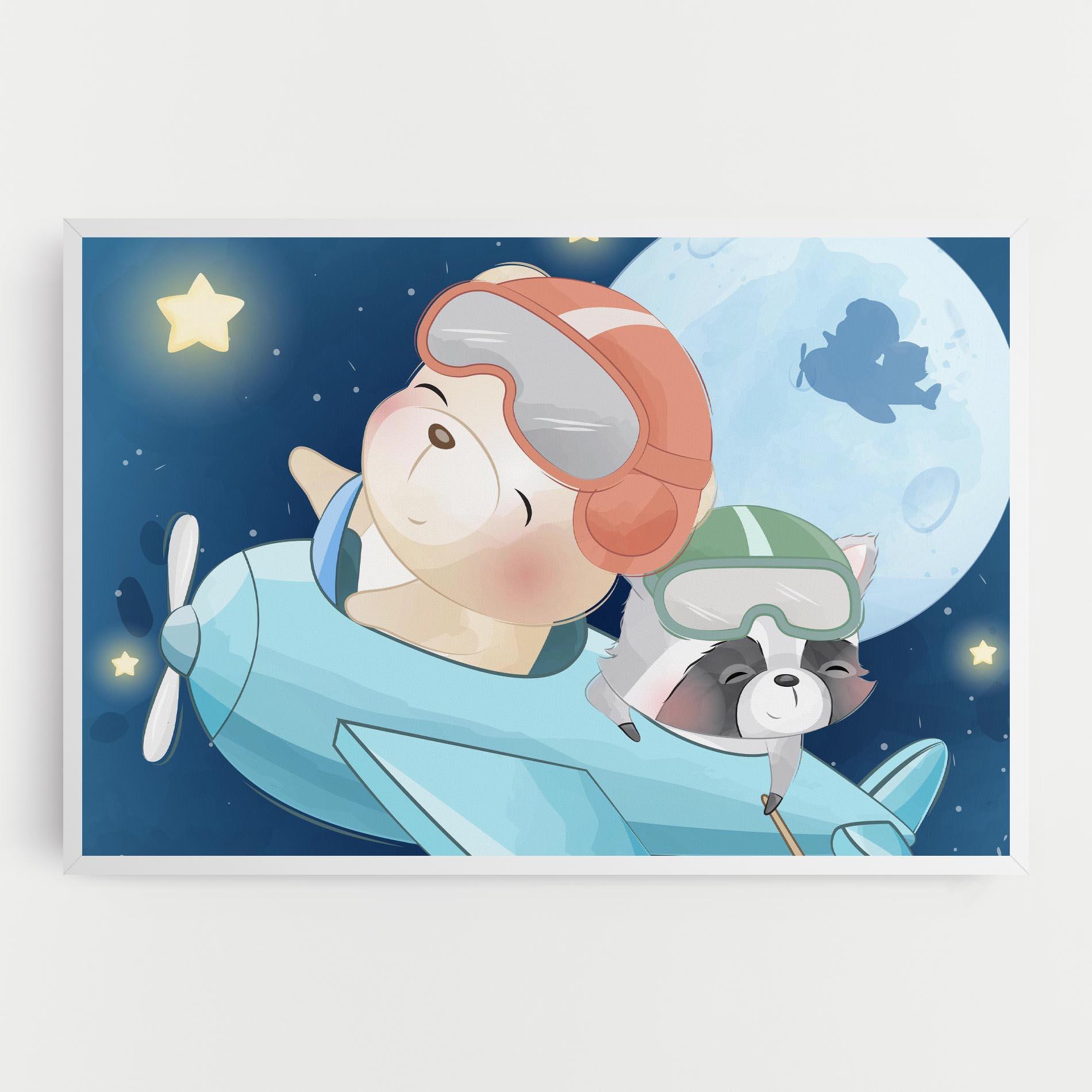Tablou Canvas Bear Flying Star mockup 0
