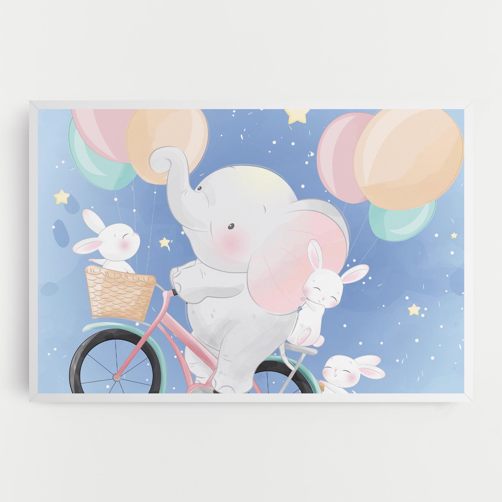 Tablou Canvas Bike Elephant mockup 0