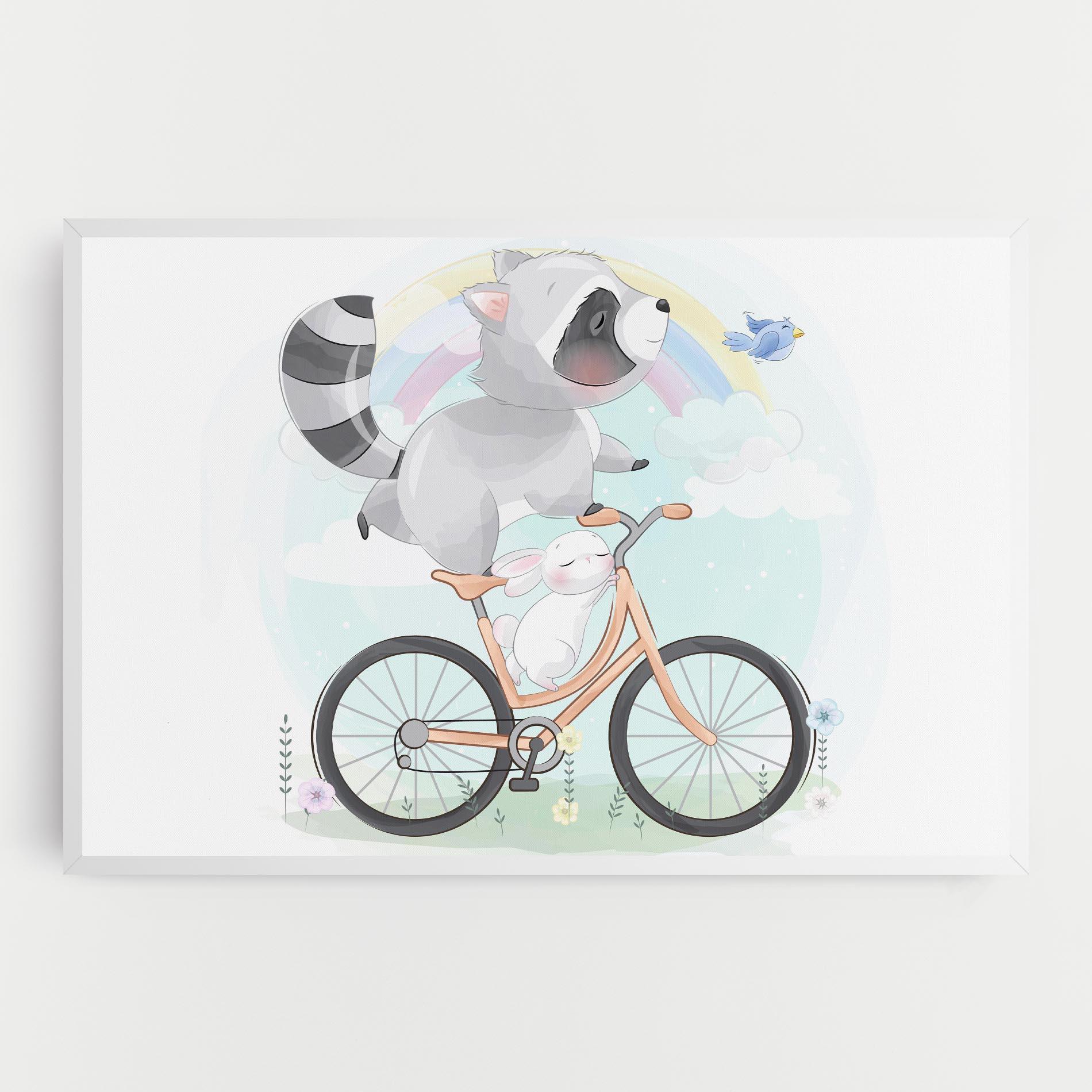 Tablou Canvas Bike Ride Animal mockup 0