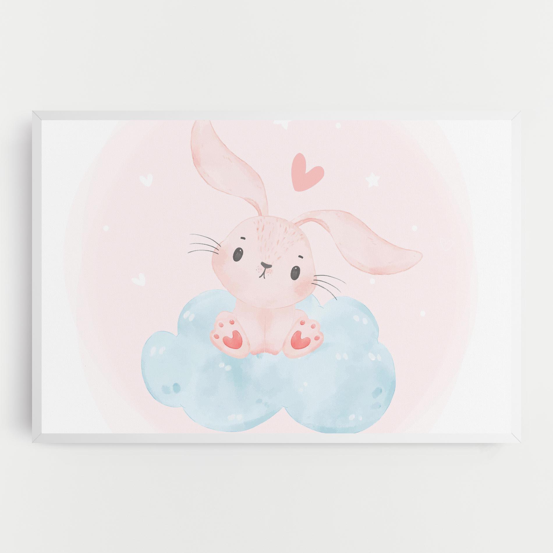 Tablou Canvas Cloud Pink Bunny mockup 0