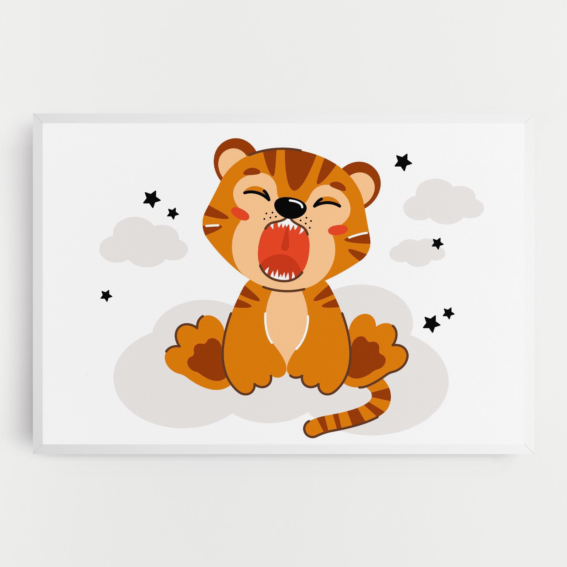Tablou Canvas Cute Sleepy Tiger mockup 0