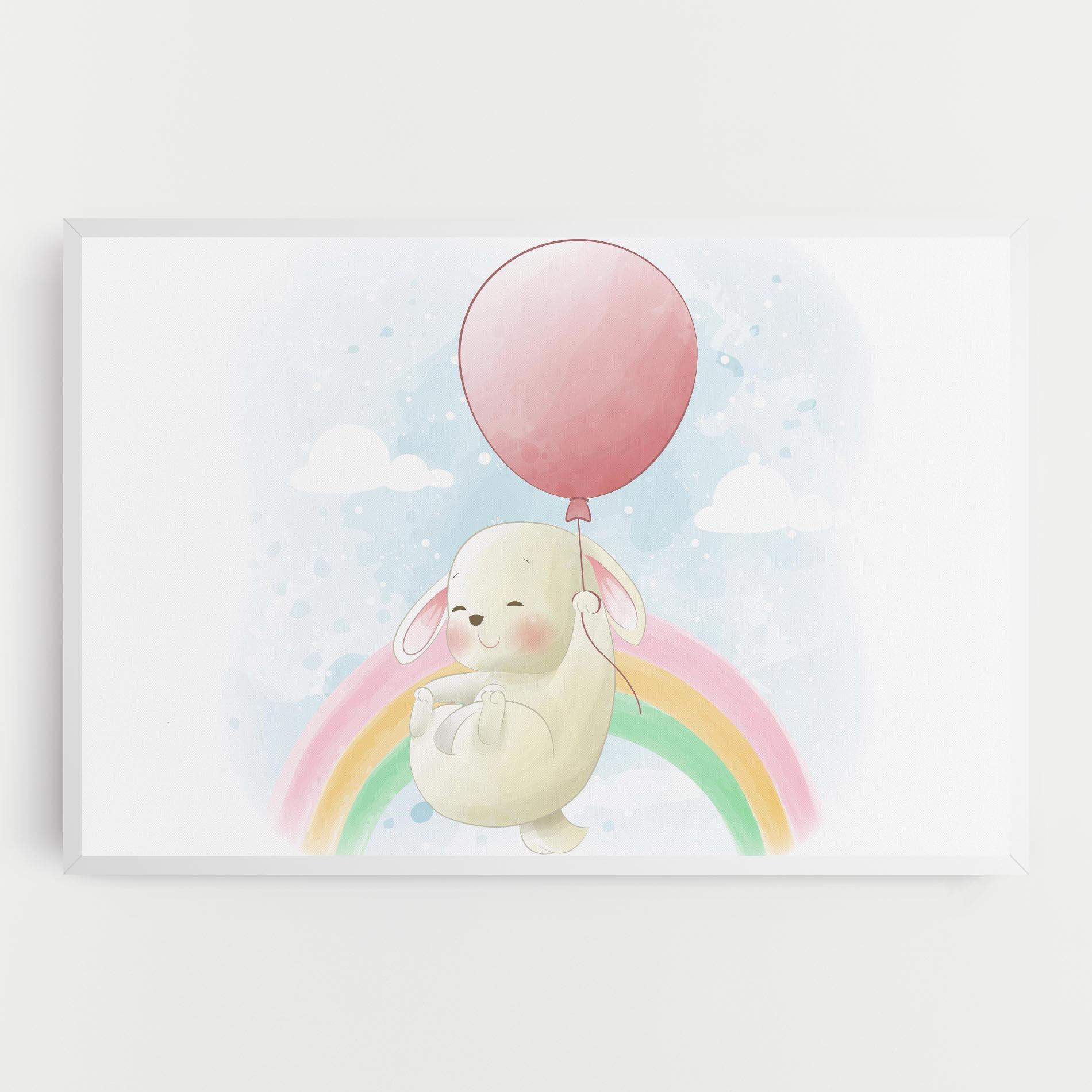 Tablou Canvas Rainbow Bunny Art mockup 0