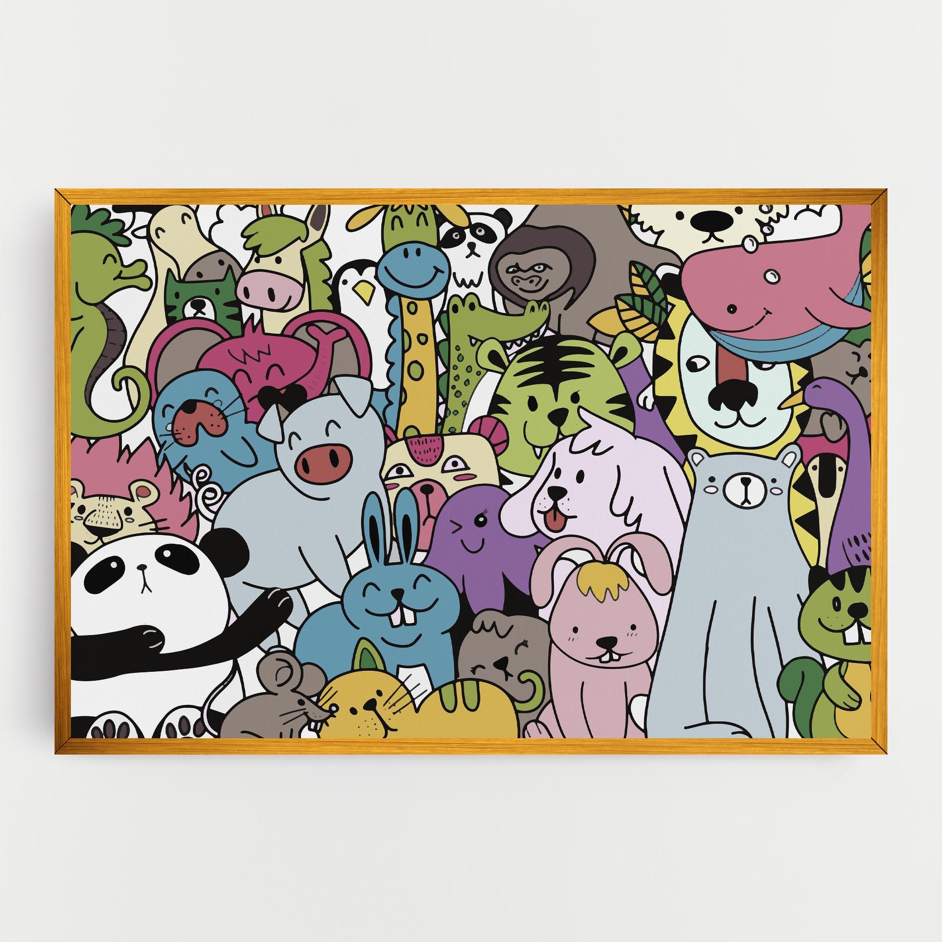 Tablou Canvas Animals Cartoon mockup 0