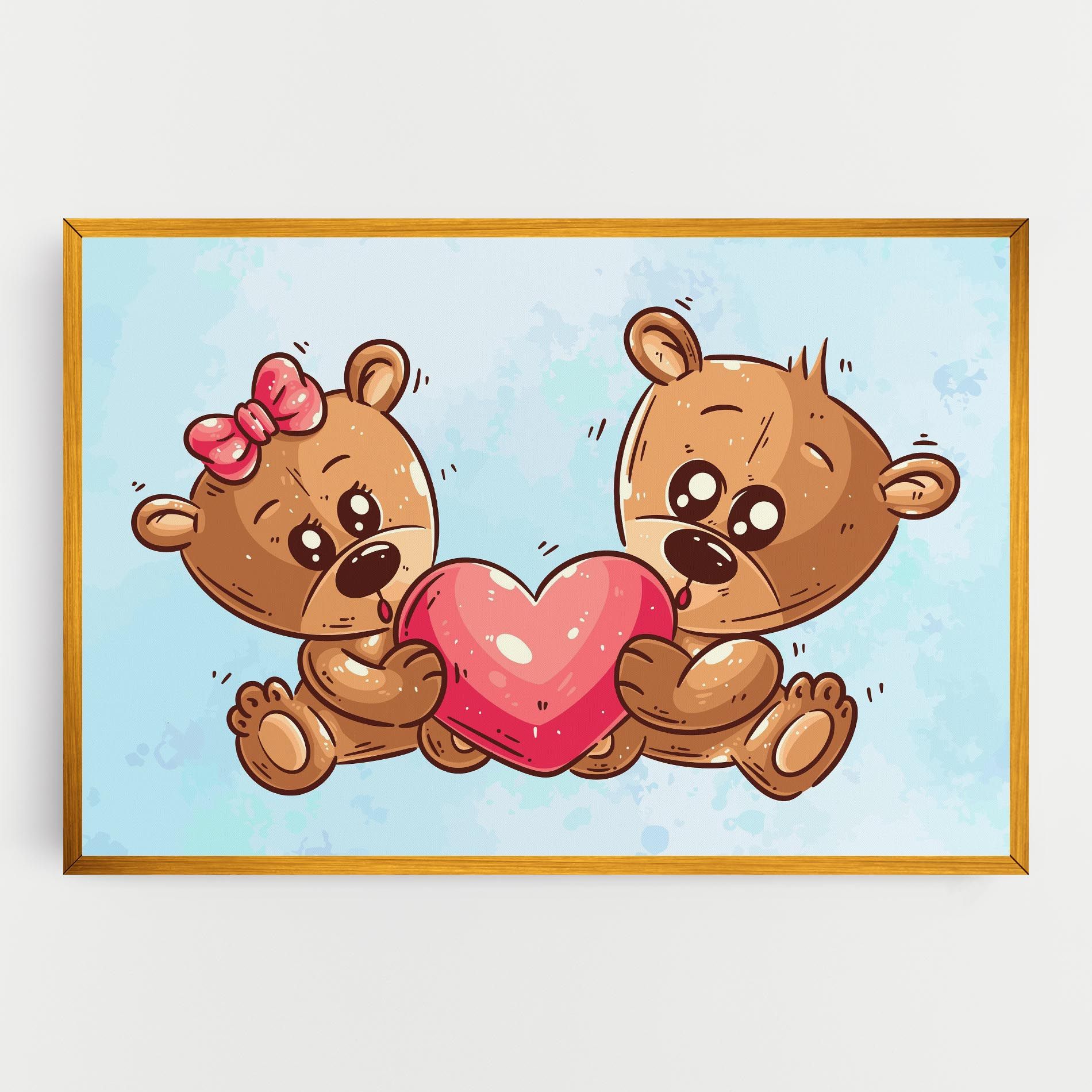 Bear Holding Heart mockup 0