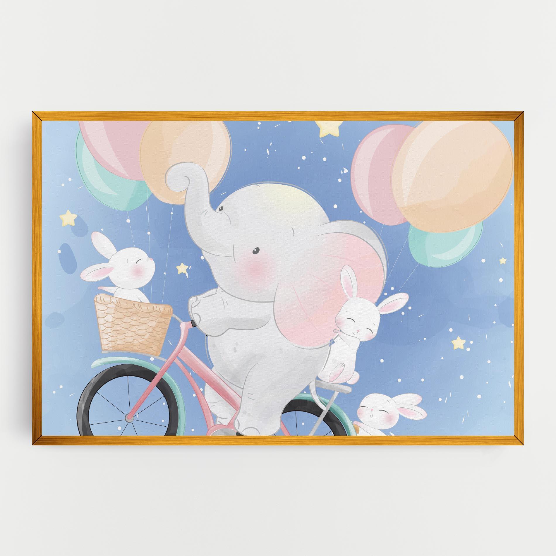 Tablou Canvas Bike Elephant mockup 0