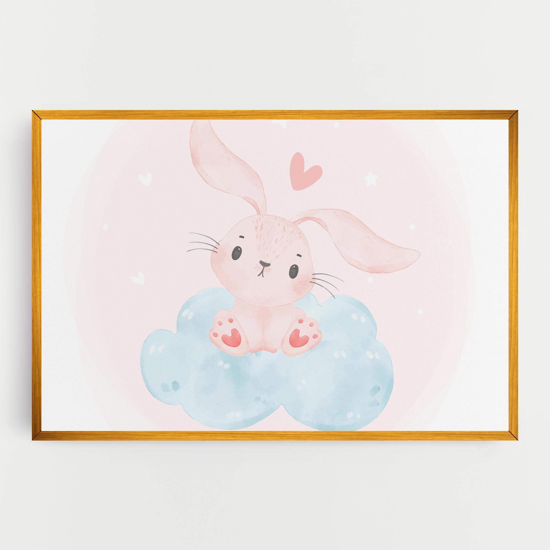 Tablou Canvas Cloud Pink Bunny mockup 0