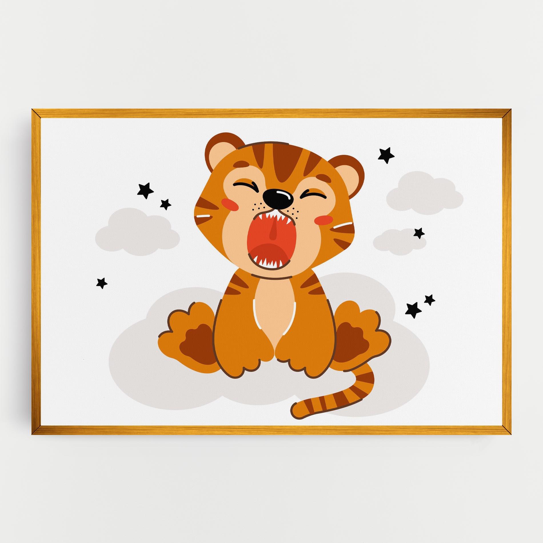 Tablou Canvas Cute Sleepy Tiger mockup 0