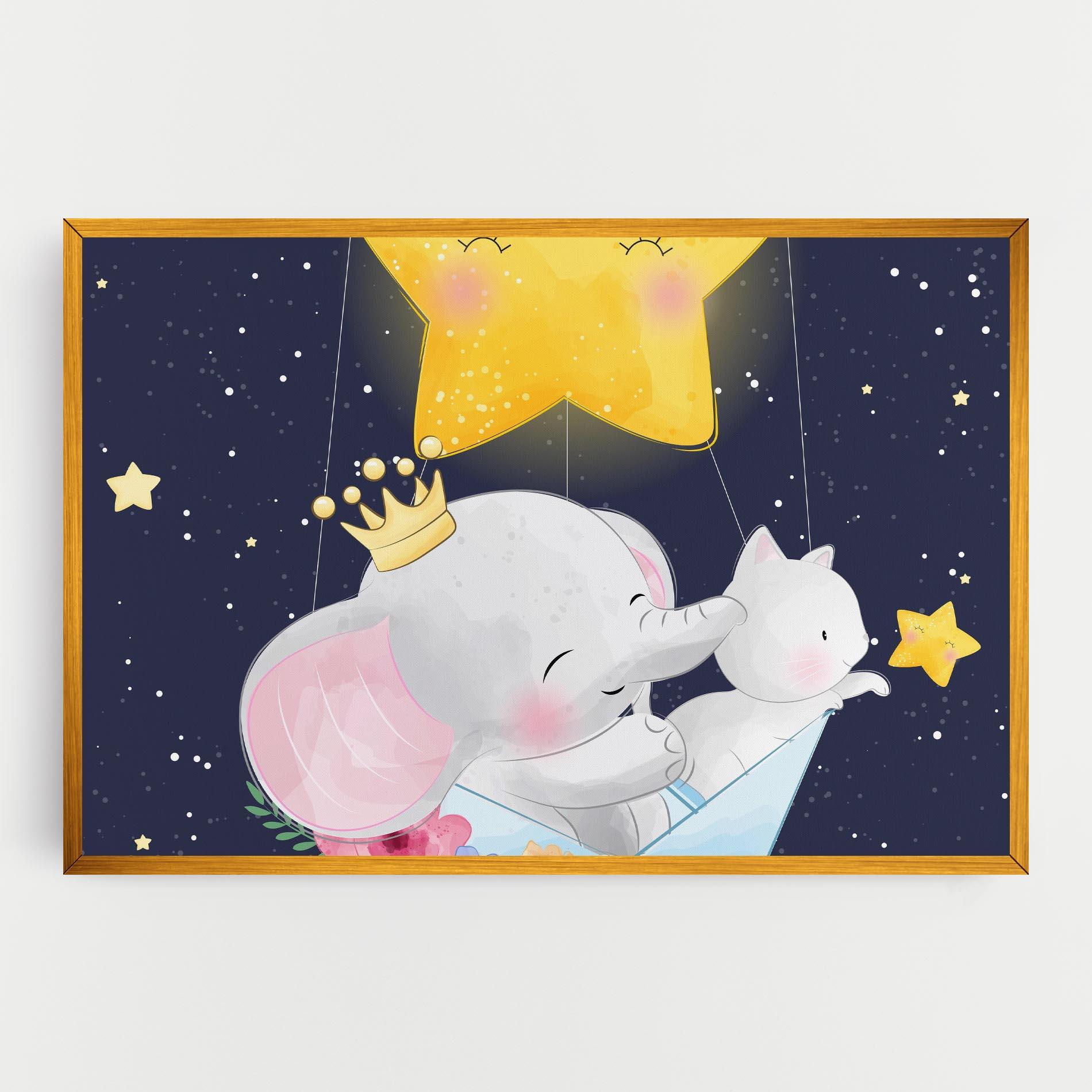 Tablou Canvas Elephant Cat mockup 0