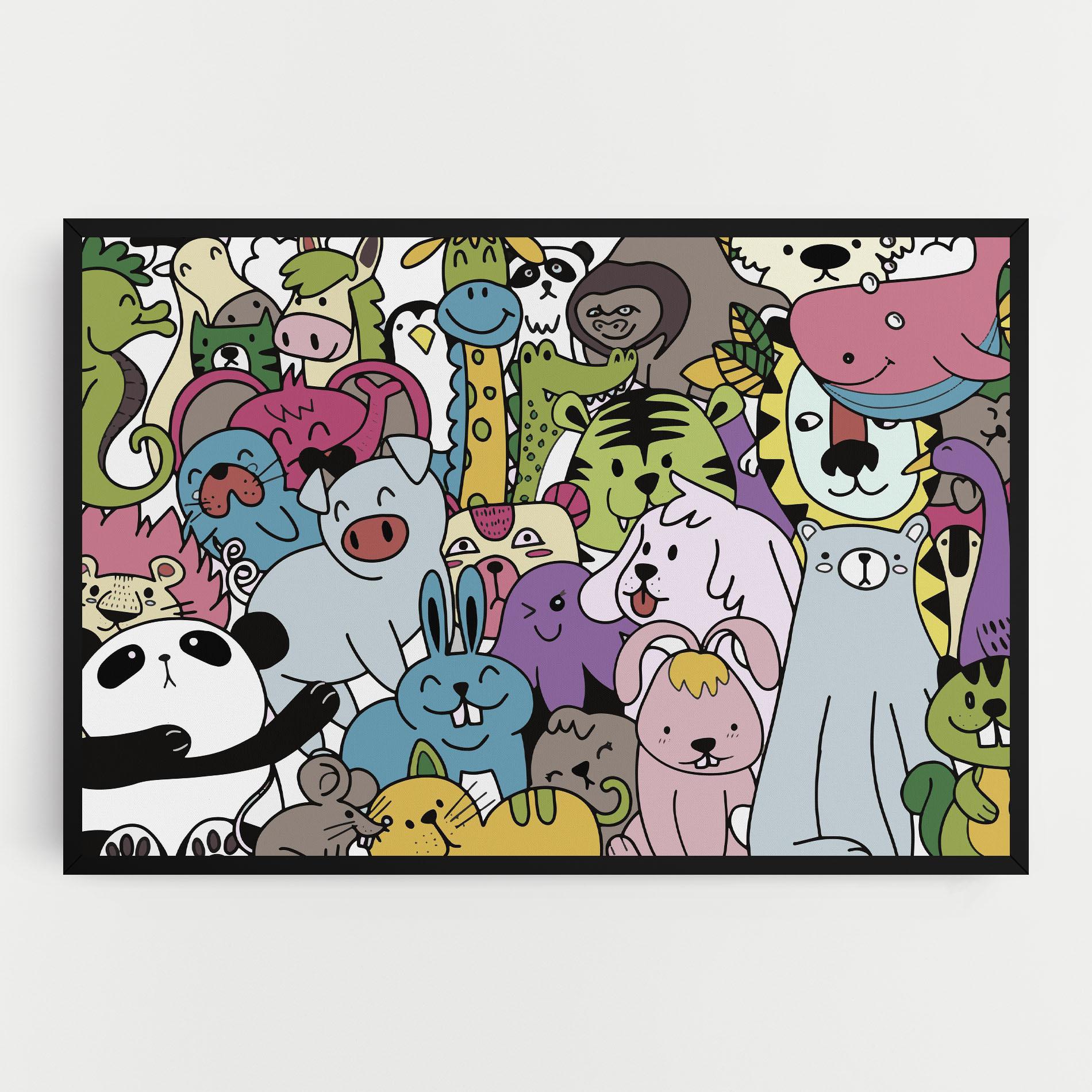 Tablou Canvas Animals Cartoon mockup 0