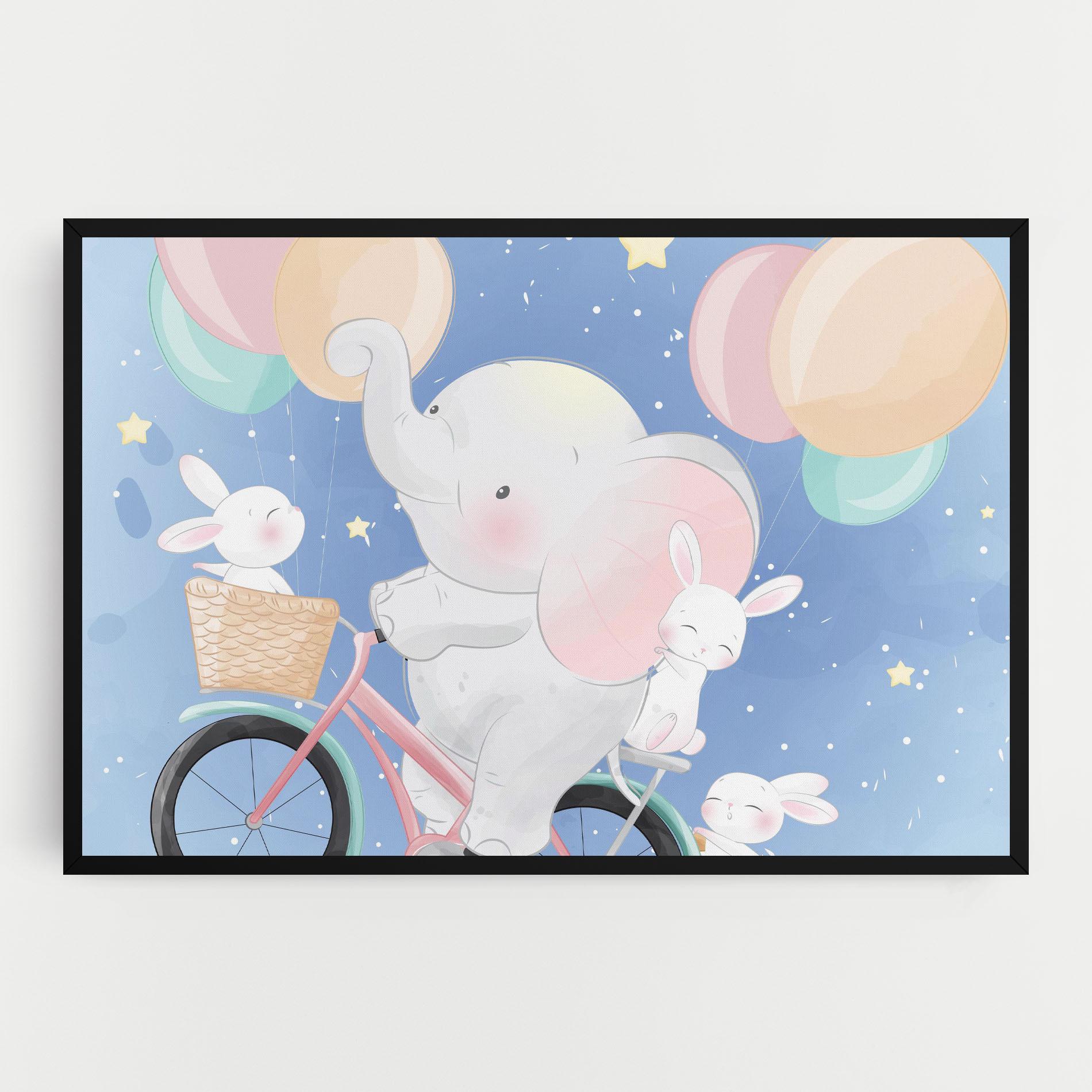Tablou Canvas Bike Elephant mockup 0