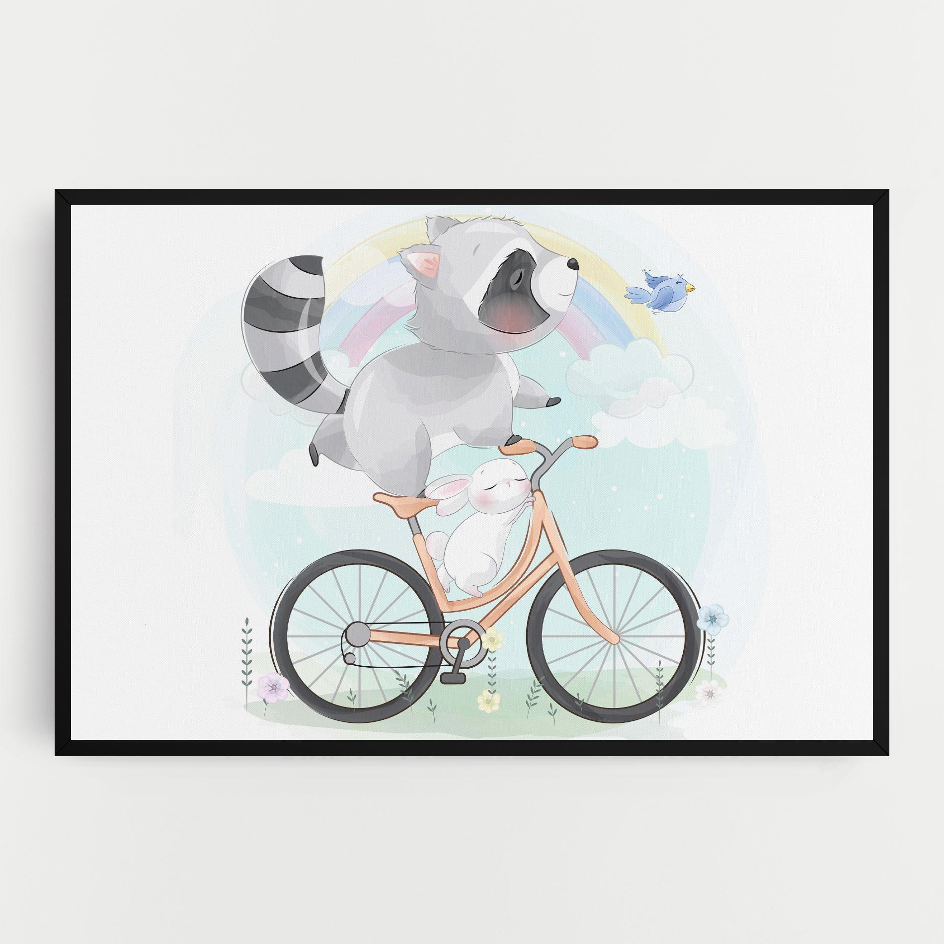 Tablou Canvas Bike Ride Animal mockup 0