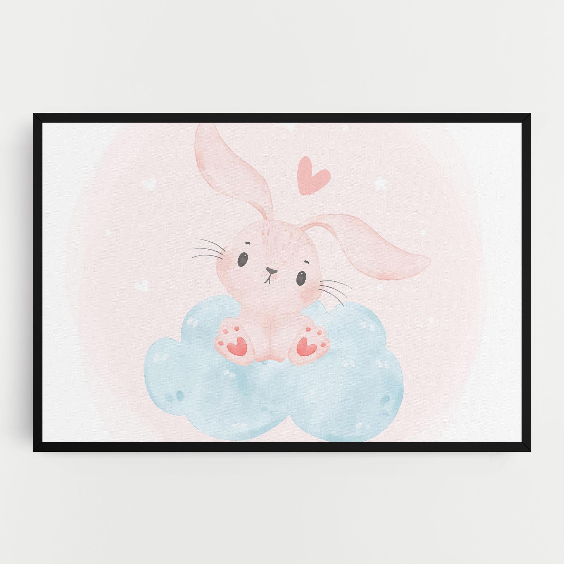 Tablou Canvas Cloud Pink Bunny mockup 0
