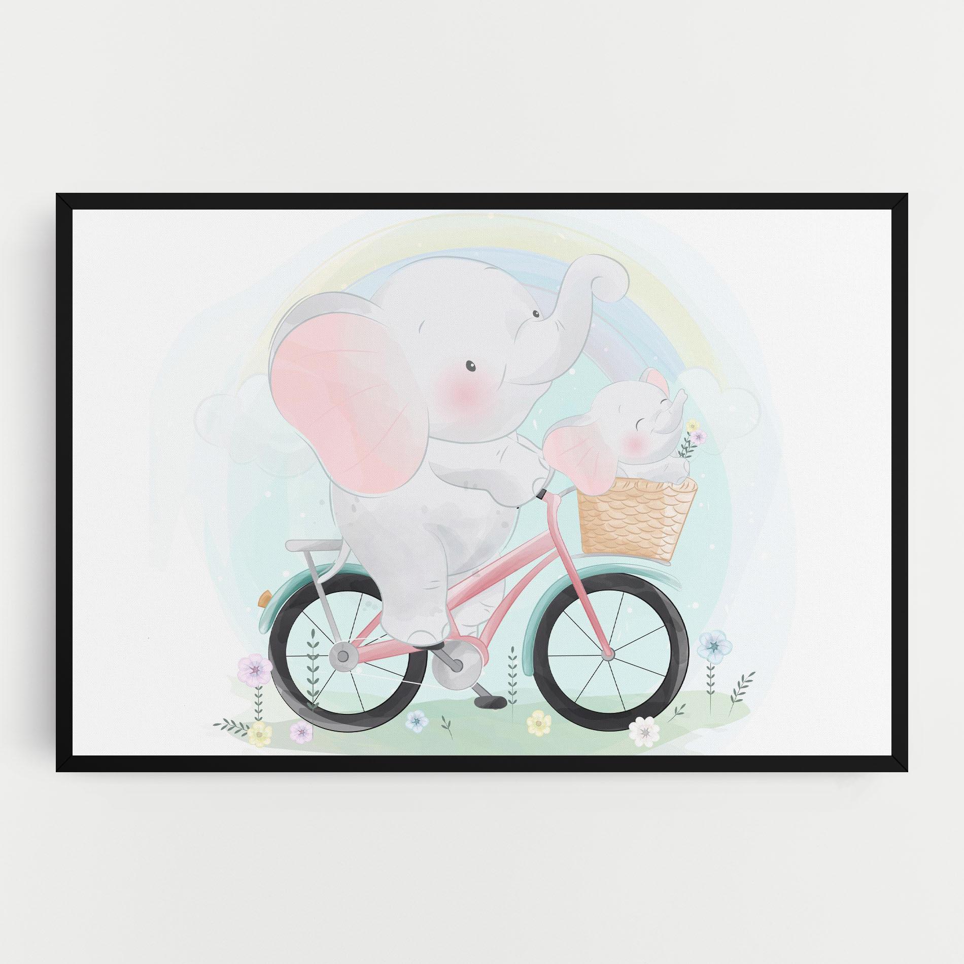 Tablou Canvas Elephant Bike mockup 0