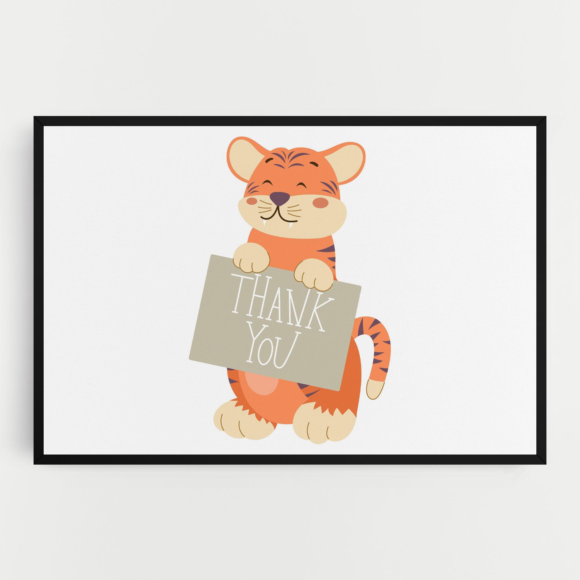 Tablou Canvas Tiger Thank U mockup 0