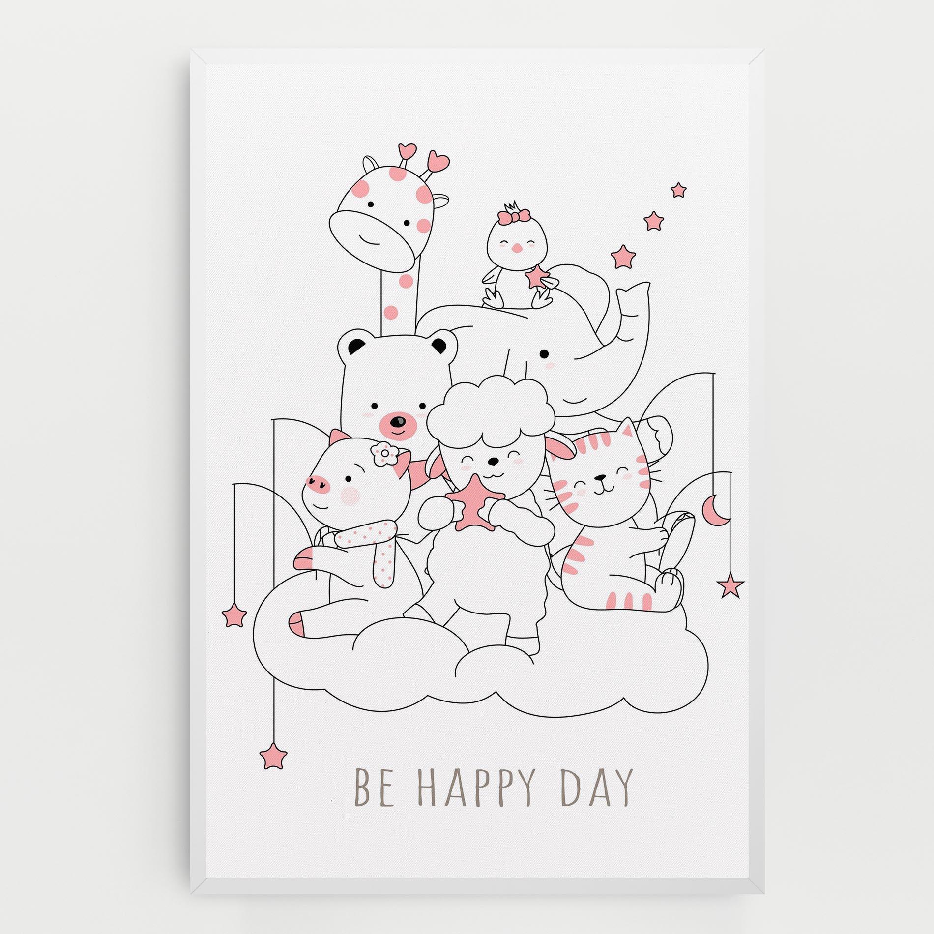 Tablou Canvas Be Happy Day mockup 0