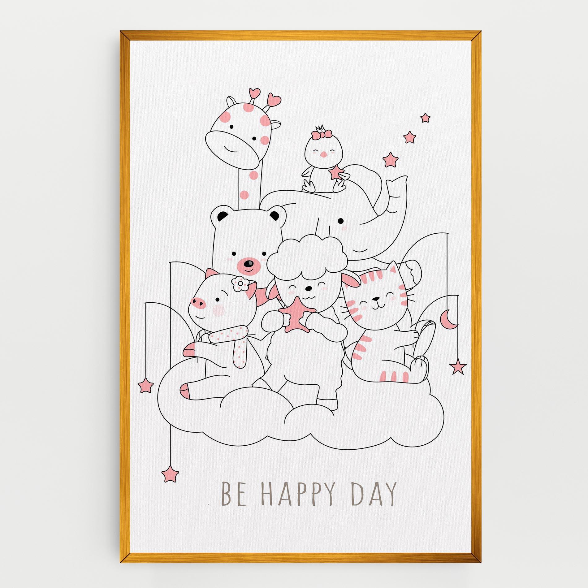 Tablou Canvas Be Happy Day mockup 0