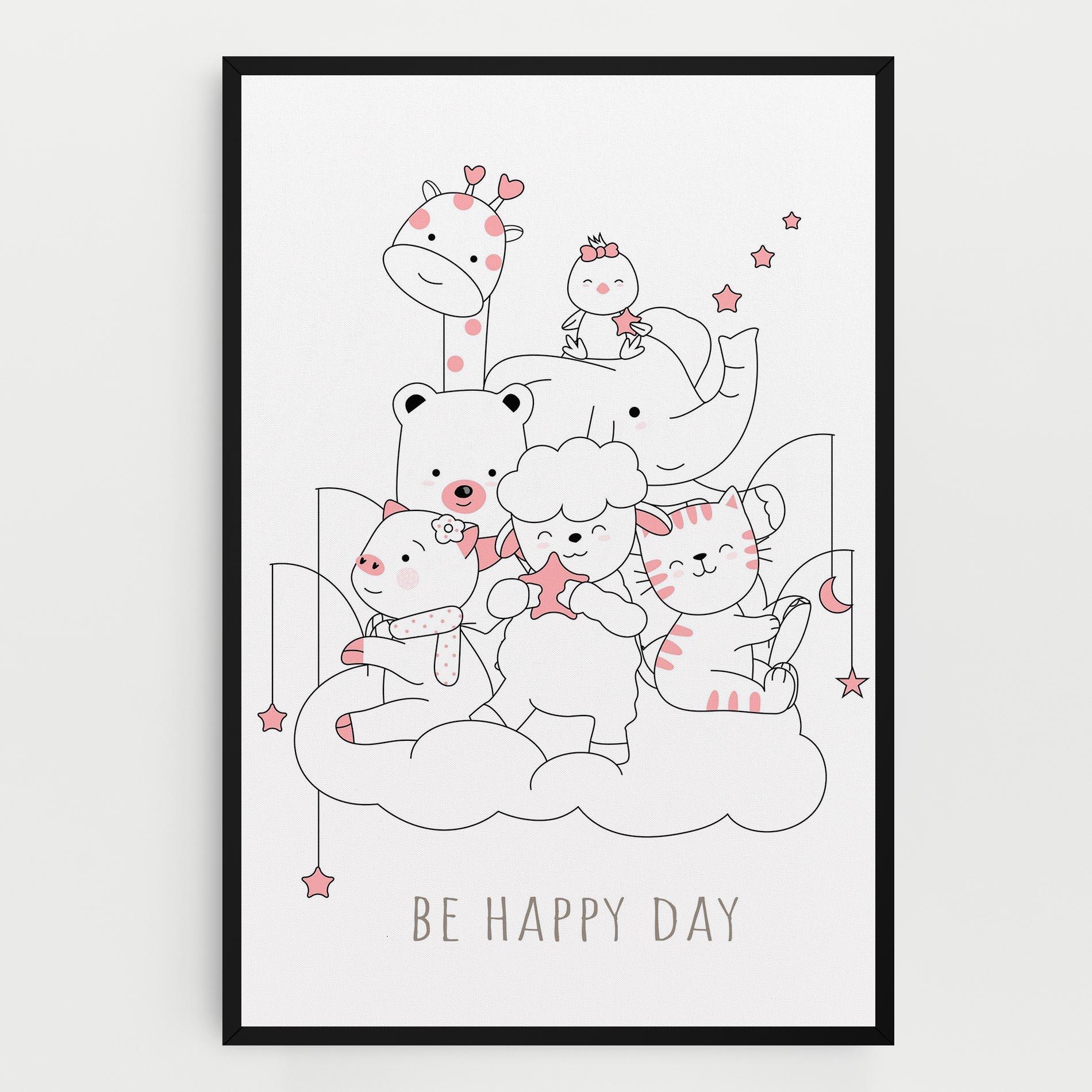 Tablou Canvas Be Happy Day mockup 0
